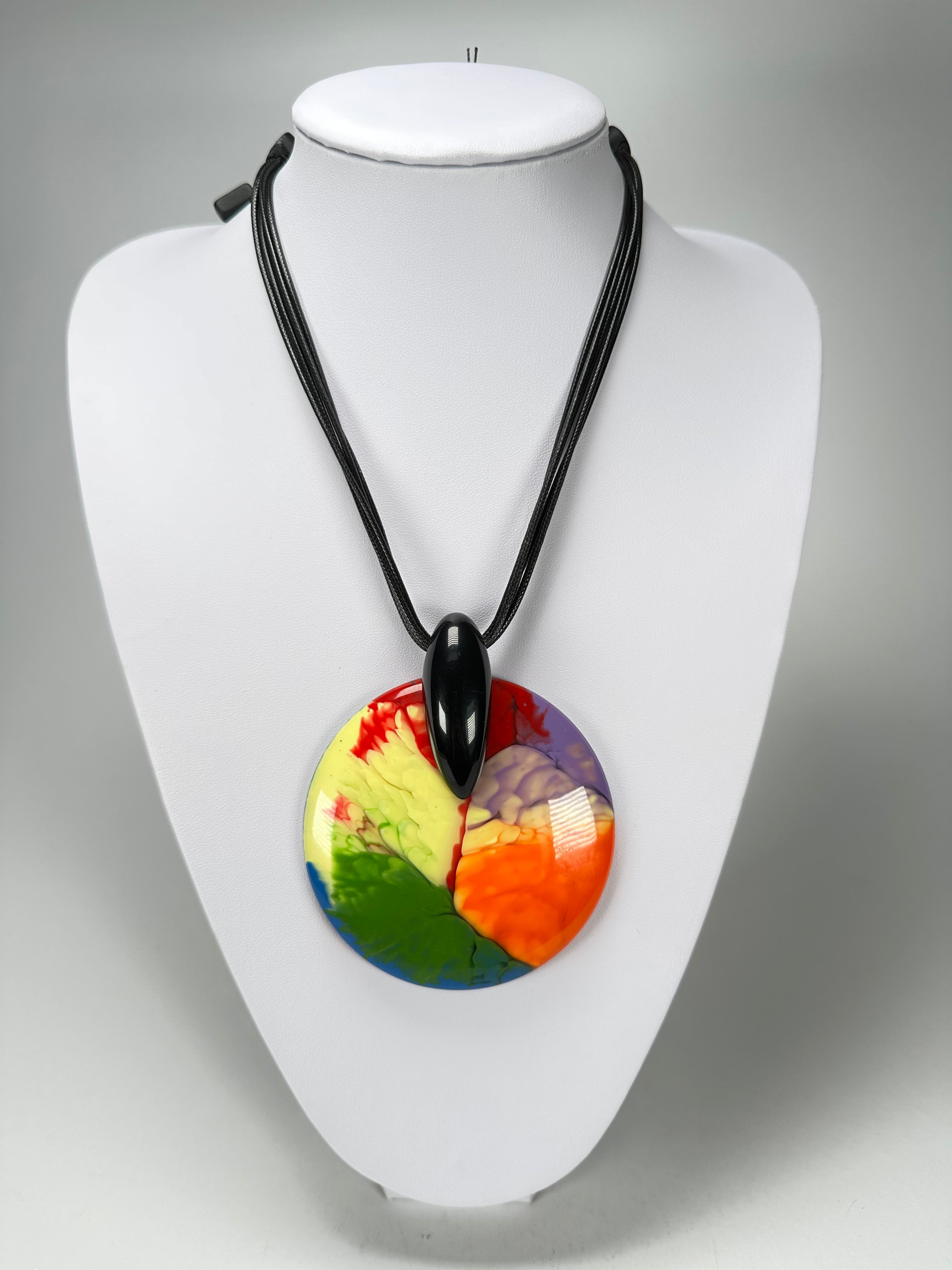 Sobral - Multi-Colour "Eolia Efeitos" K.Polido Resin Necklace ( 002858 )