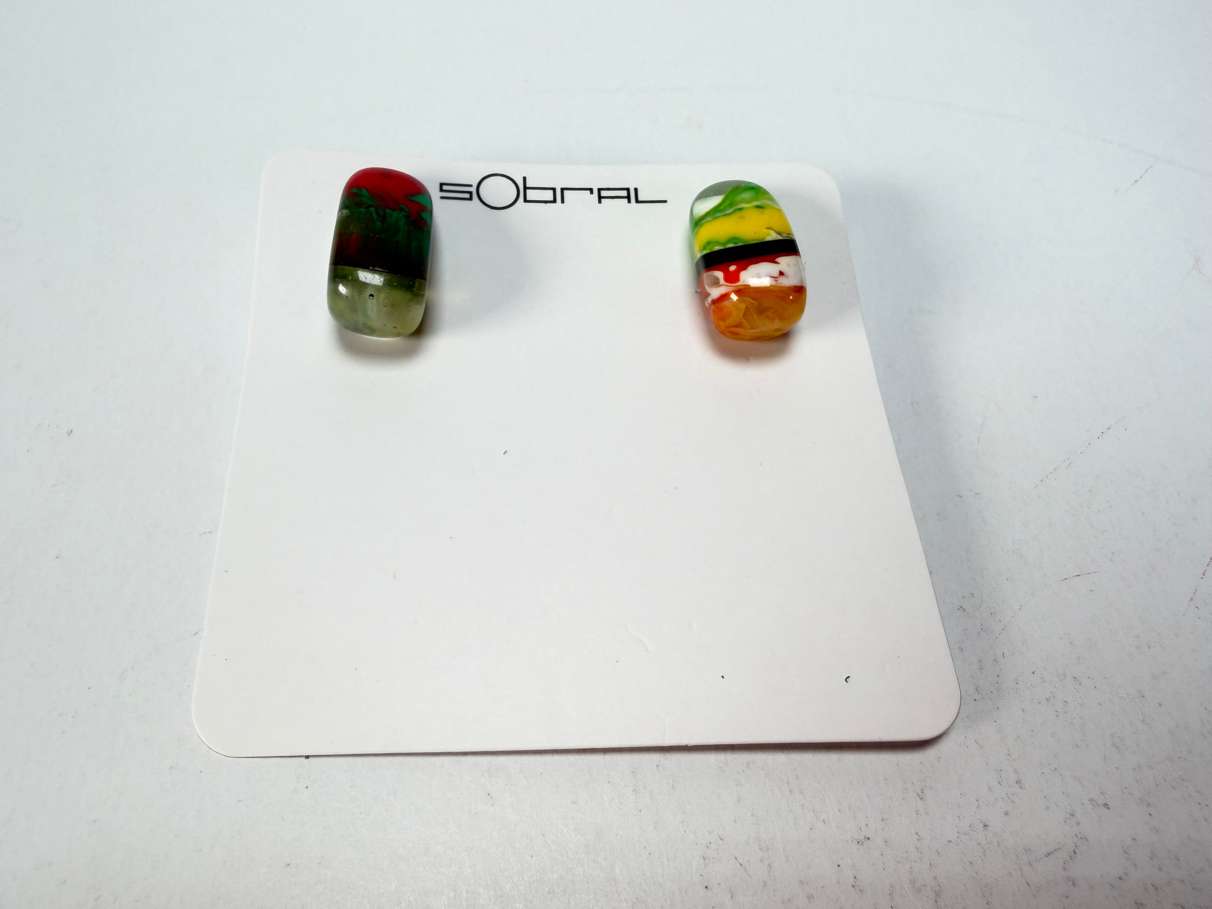 Sobral - Multi-Colour "New Habilis" Pollock Resin Earrings ( 005261 )