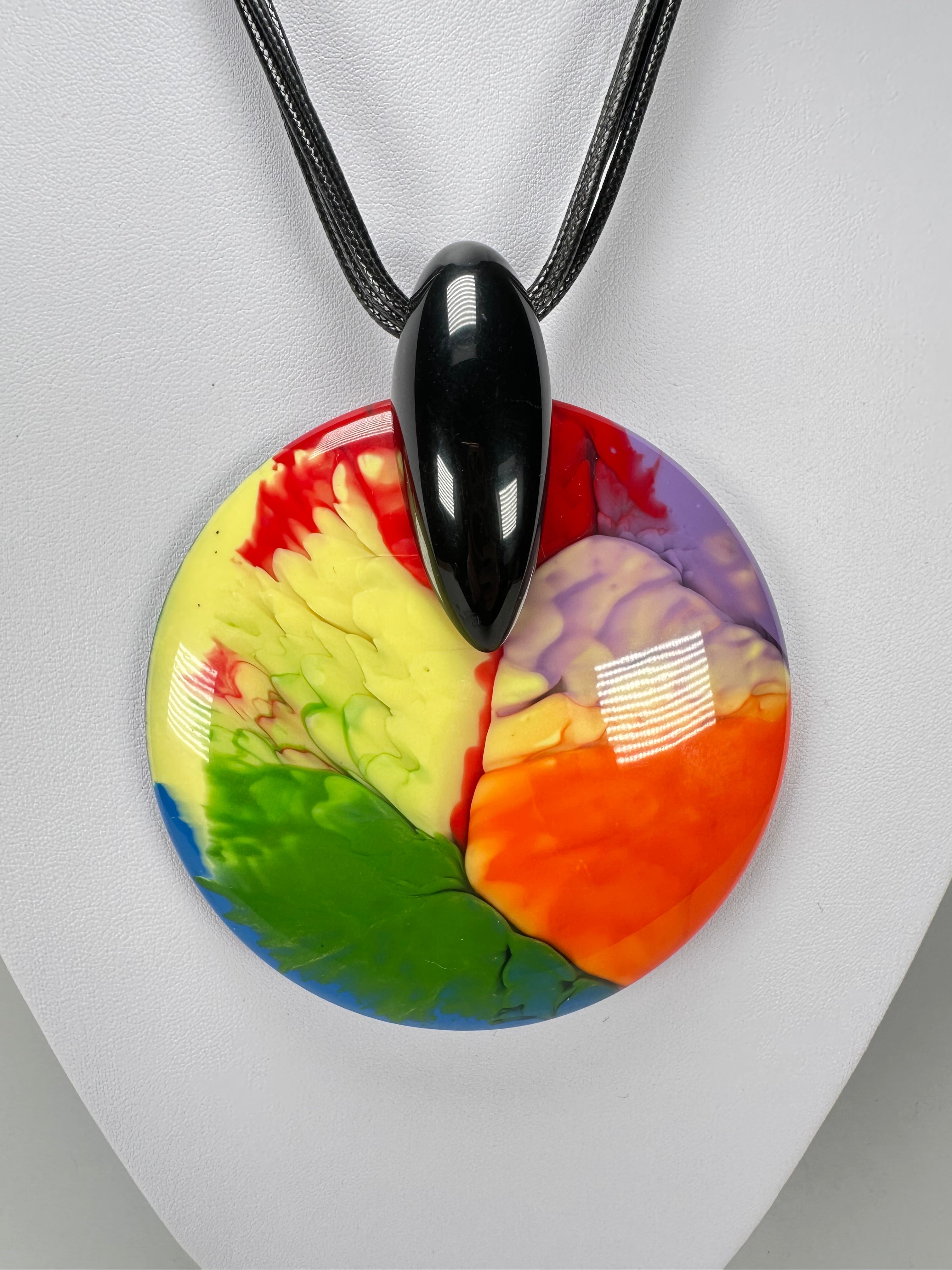 Sobral - Multi-Colour "Eolia Efeitos" K.Polido Resin Necklace ( 002858 )