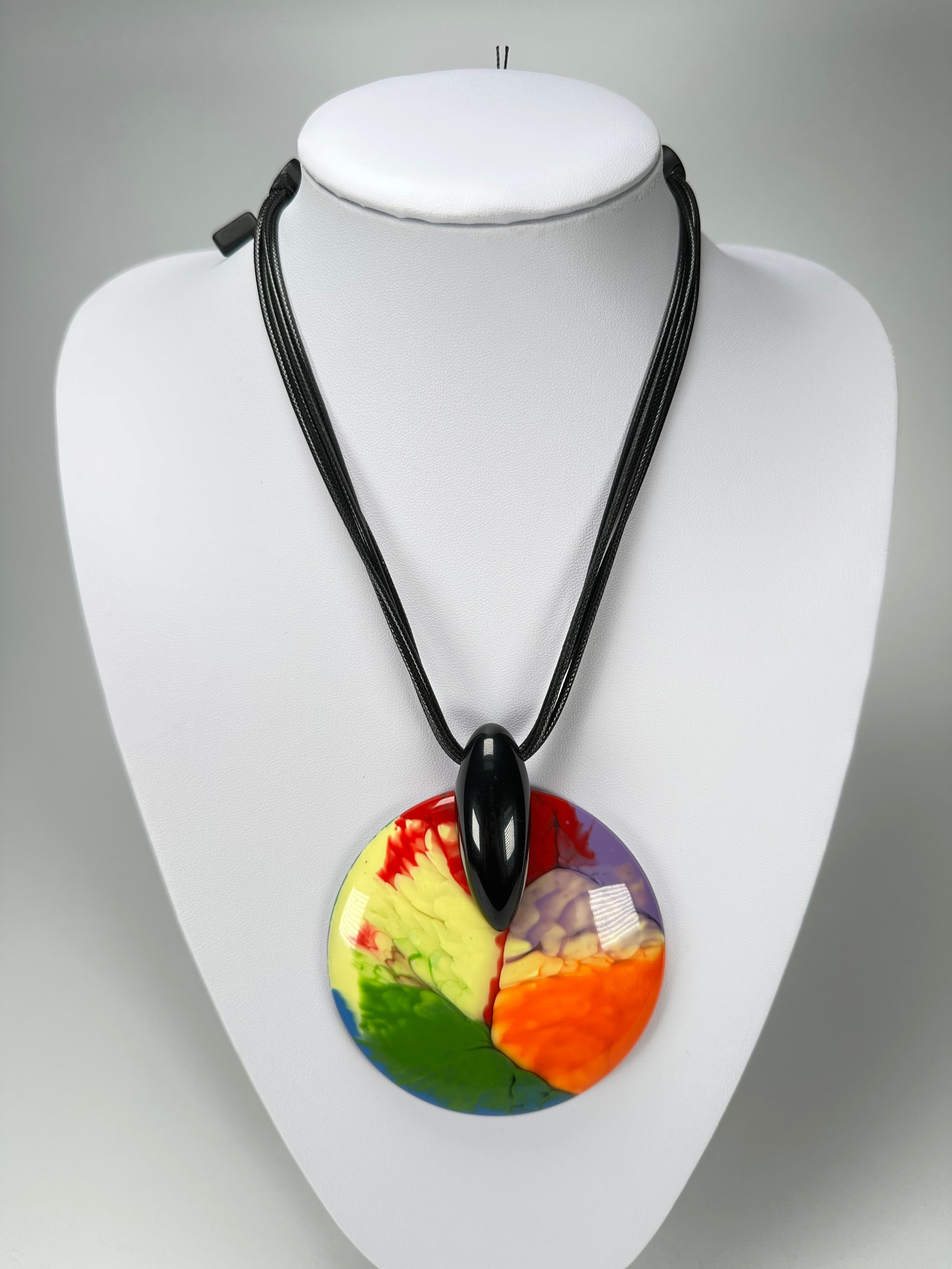 Sobral - Multi-Colour "Eolia Efeitos" K.Polido Resin Necklace ( 002858 )