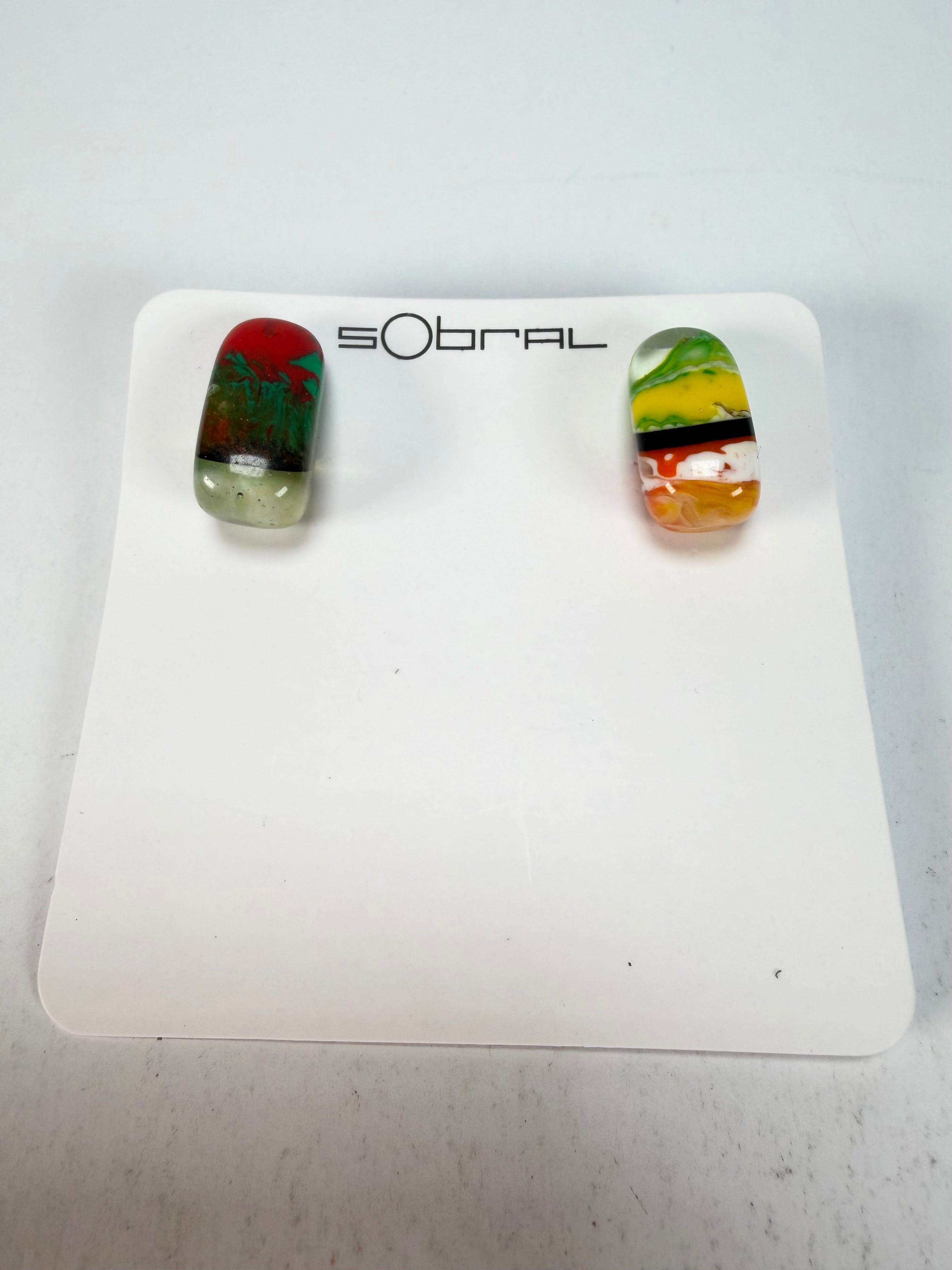 Sobral - Multi-Colour "New Habilis" Pollock Resin Earrings ( 005261 )