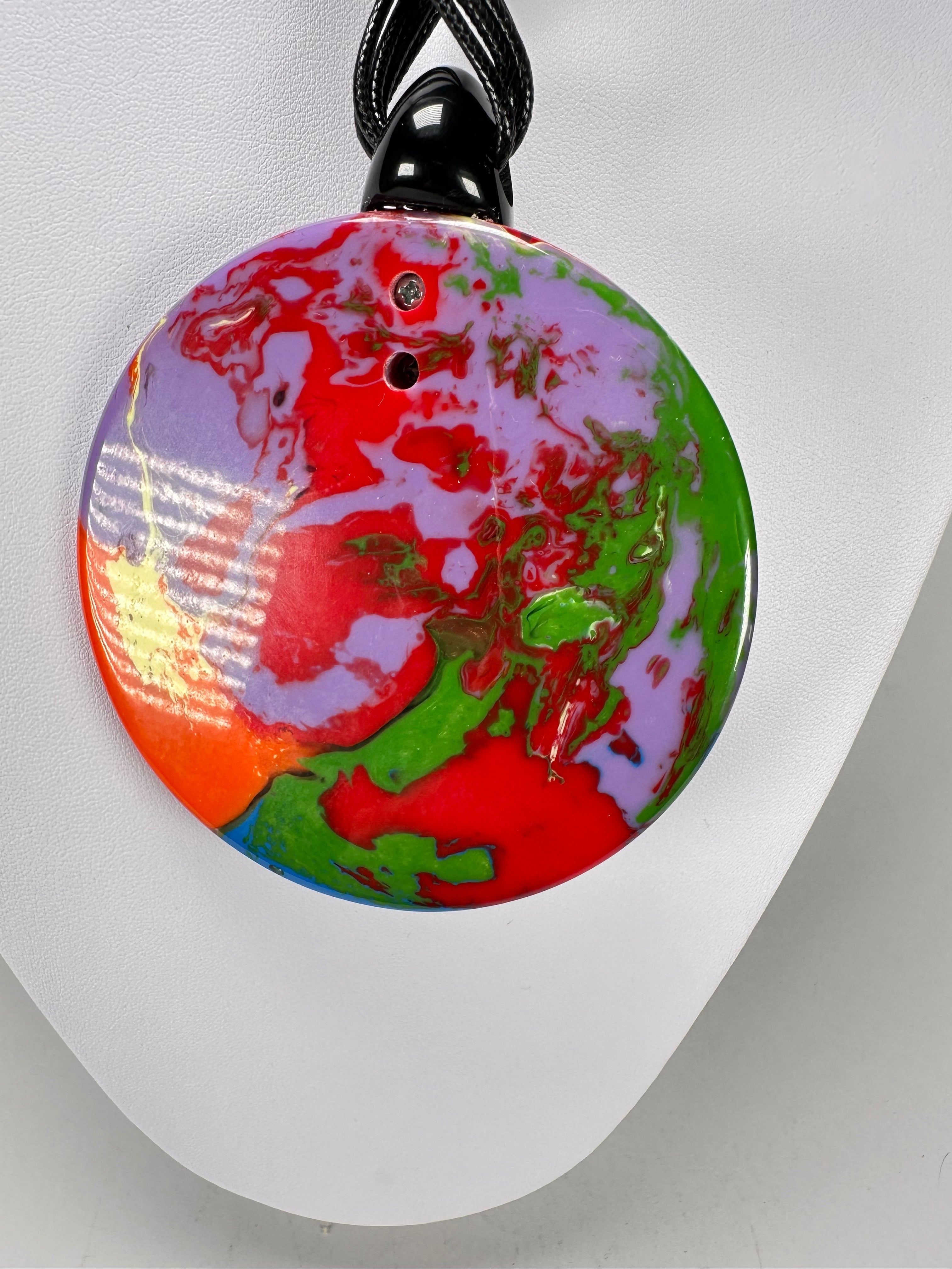 Sobral - Multi-Colour "Eolia Efeitos" K.Polido Resin Necklace ( 002858 )