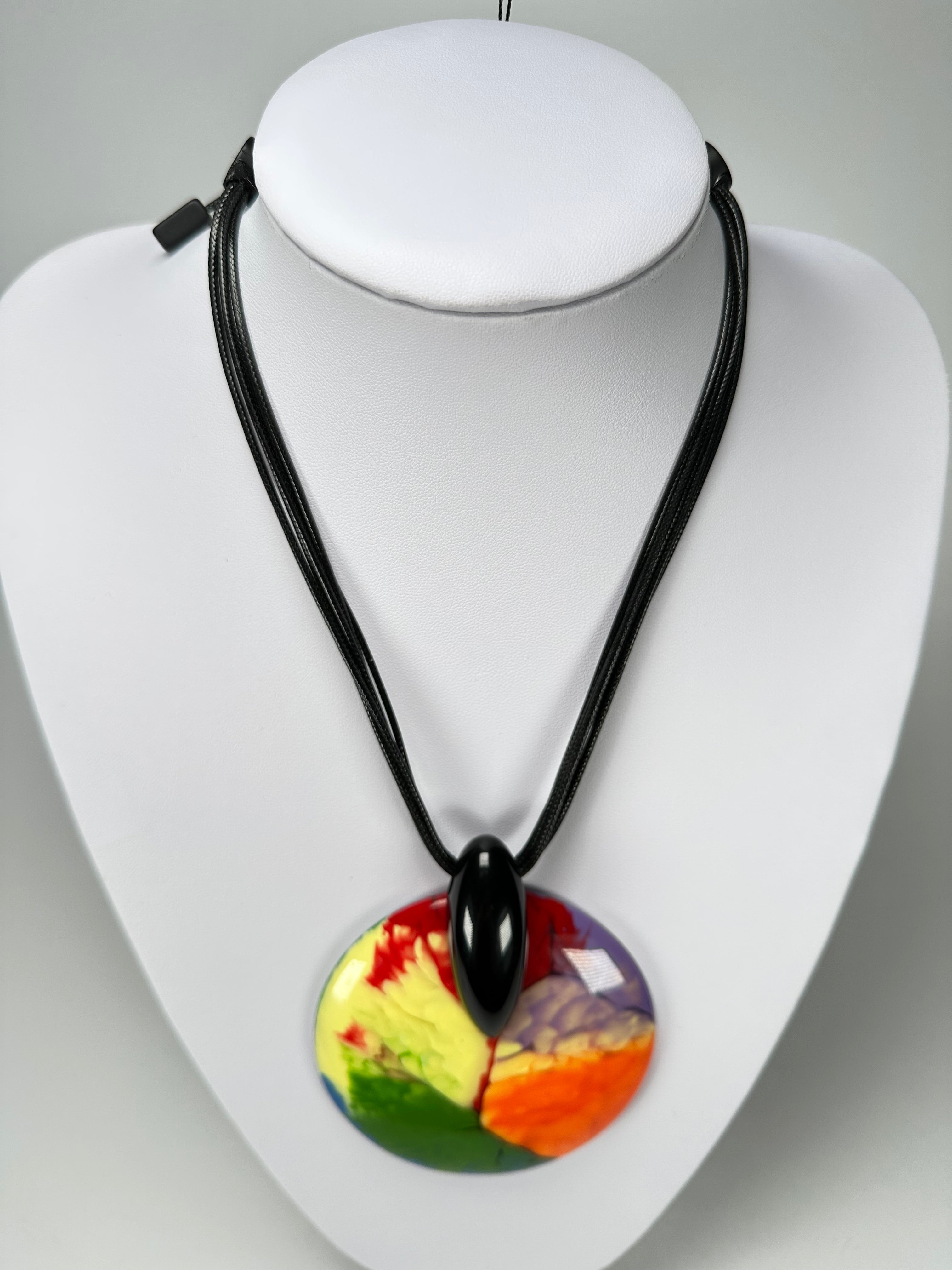 Sobral - Multi-Colour "Eolia Efeitos" K.Polido Resin Necklace ( 002858 )