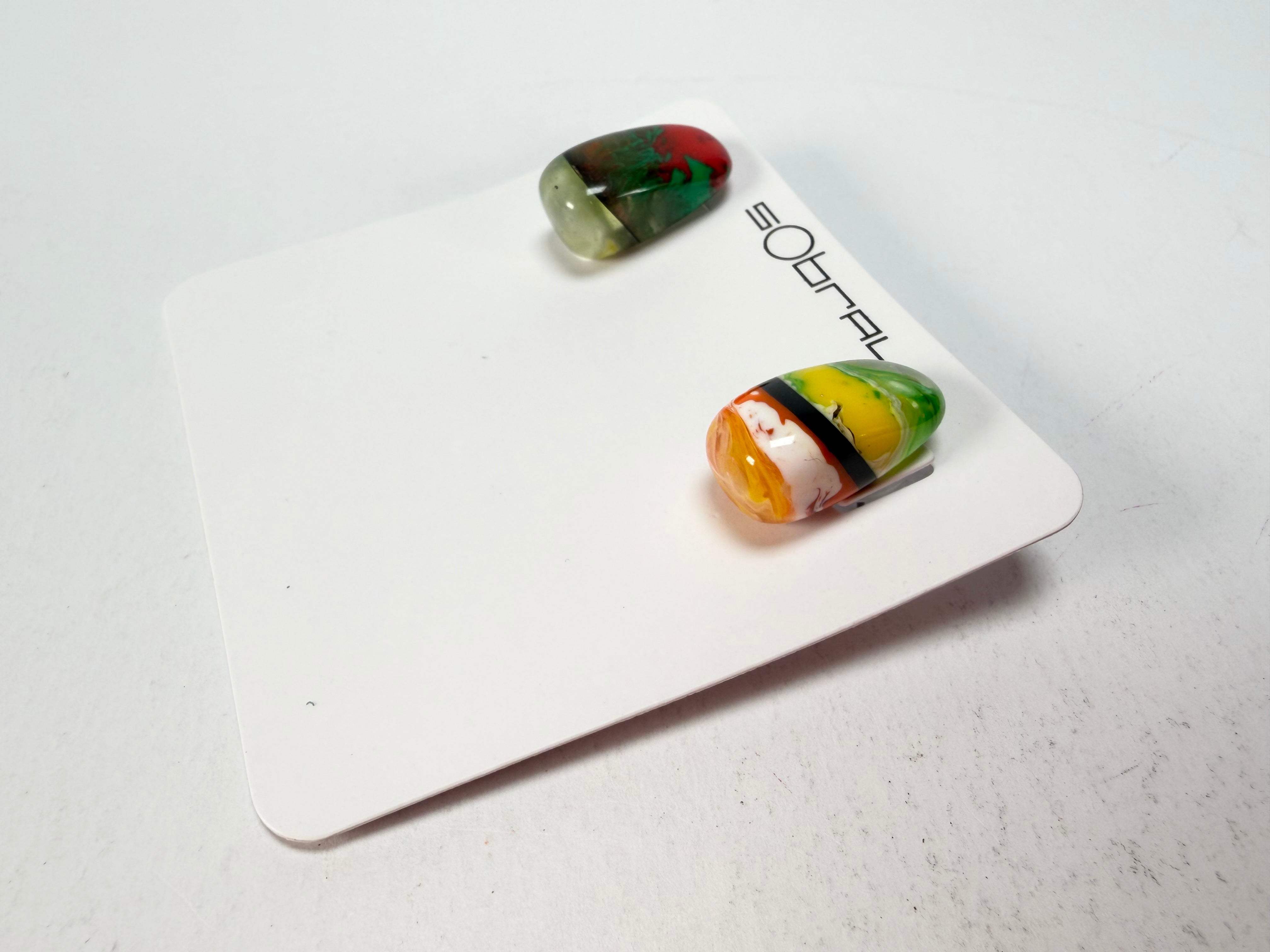 Sobral - Multi-Colour "New Habilis" Pollock Resin Earrings ( 005261 )