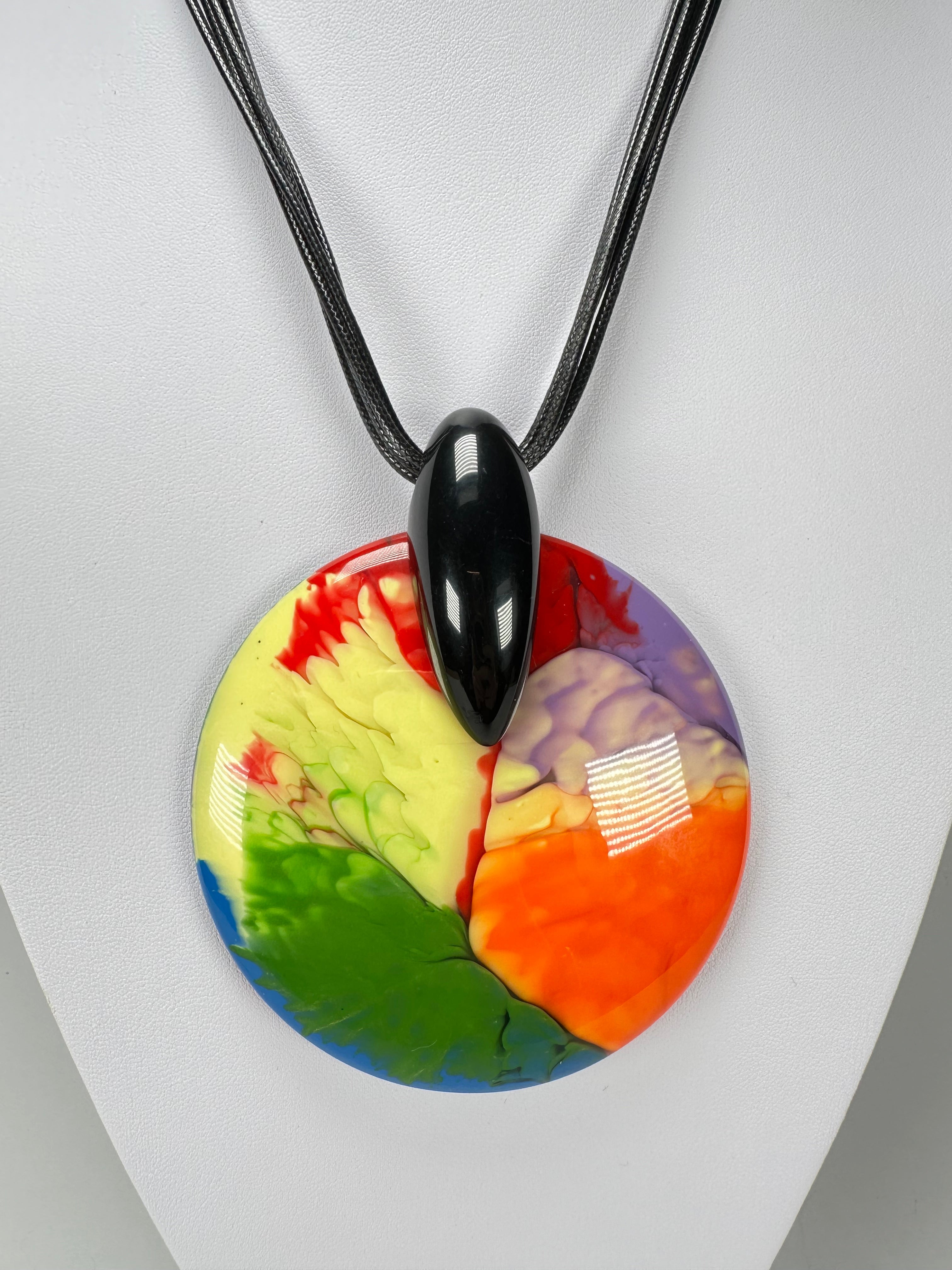 Sobral - Multi-Colour "Eolia Efeitos" K.Polido Resin Necklace ( 002858 )