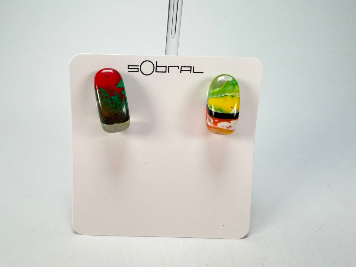 Sobral - Multi-Colour "New Habilis" Pollock Resin Earrings ( 005261 )