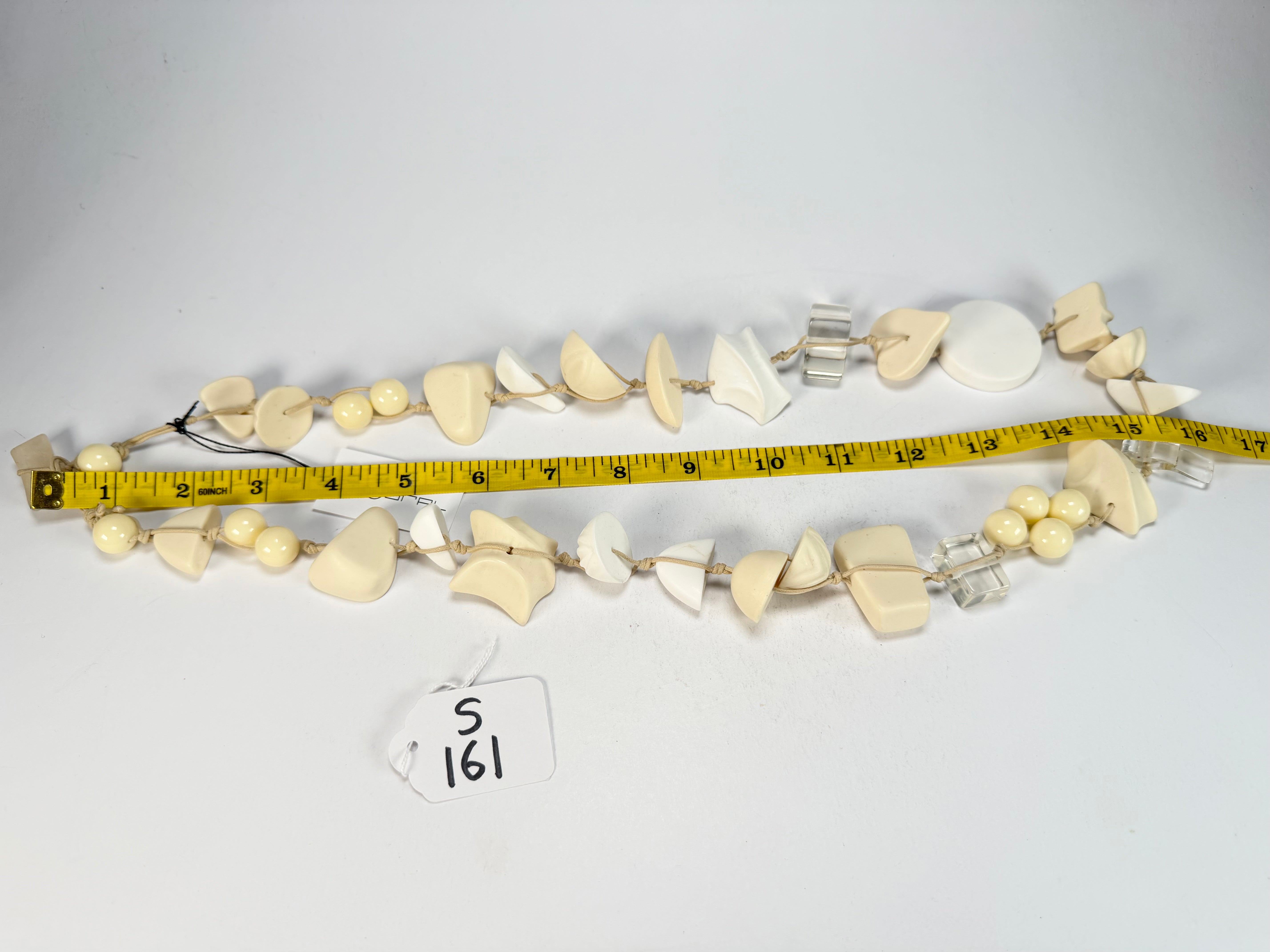 Sobral - Indiana "Aventuras" Marfim Cream Mix 110cm Resin Necklace ( 000038 )