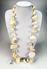 Sobral - Indiana "Aventuras" Marfim Cream Mix 110cm Resin Necklace ( 000038 )