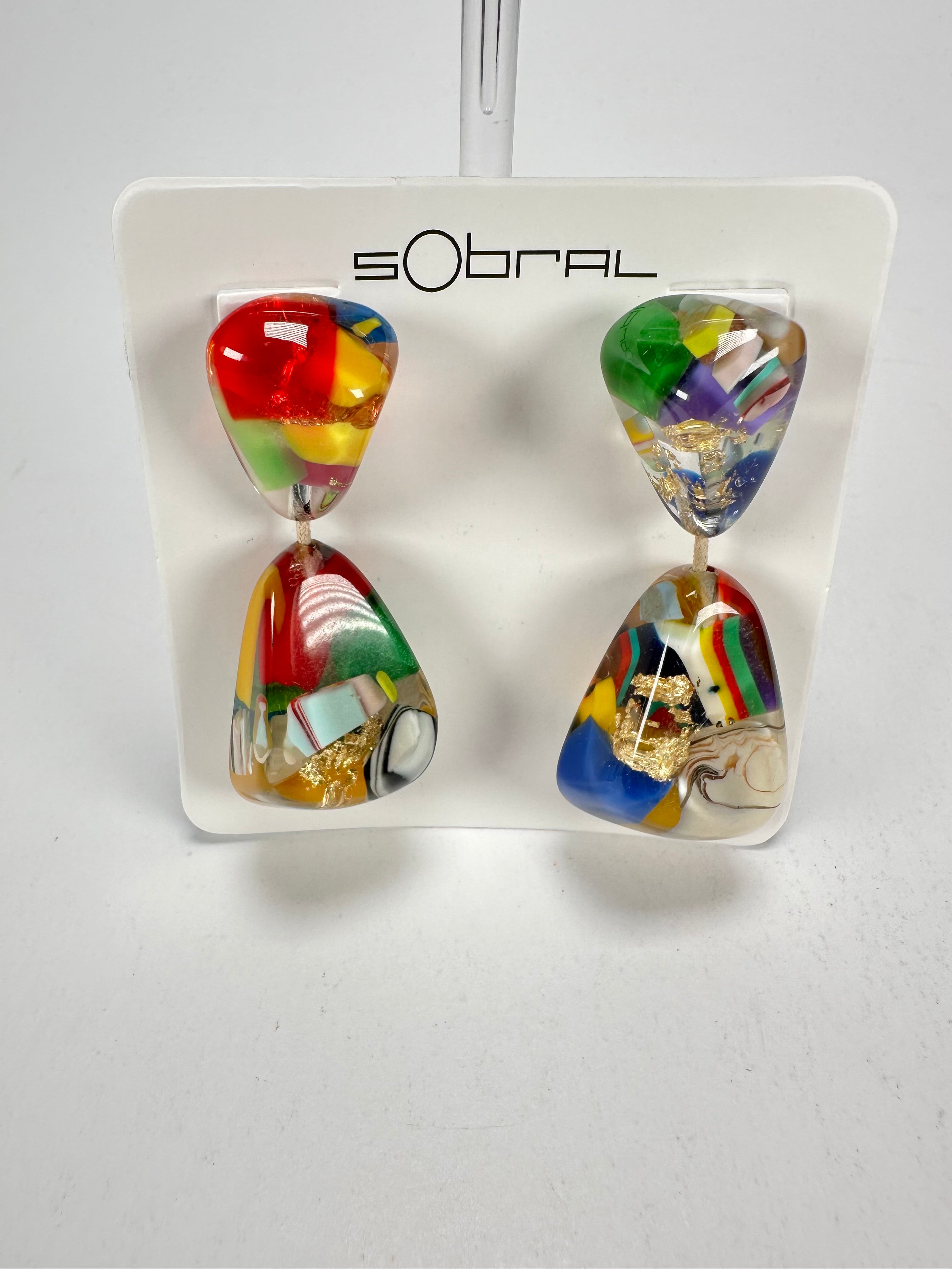 Sobral - Past Present "Duplo Sentido" Resin Earrings ( 003601 )