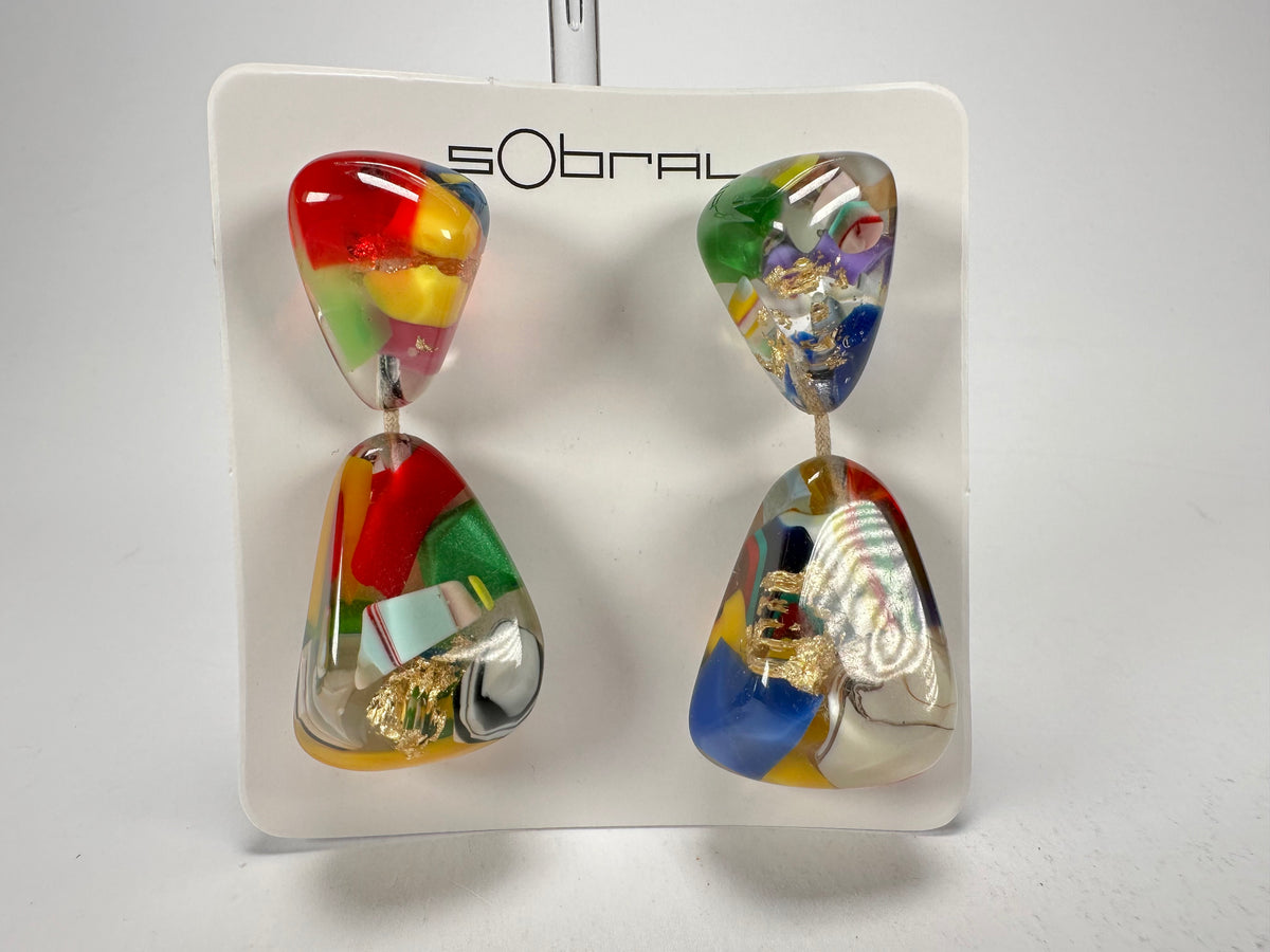 Sobral - Past Present "Duplo Sentido" Resin Earrings ( 003601 )