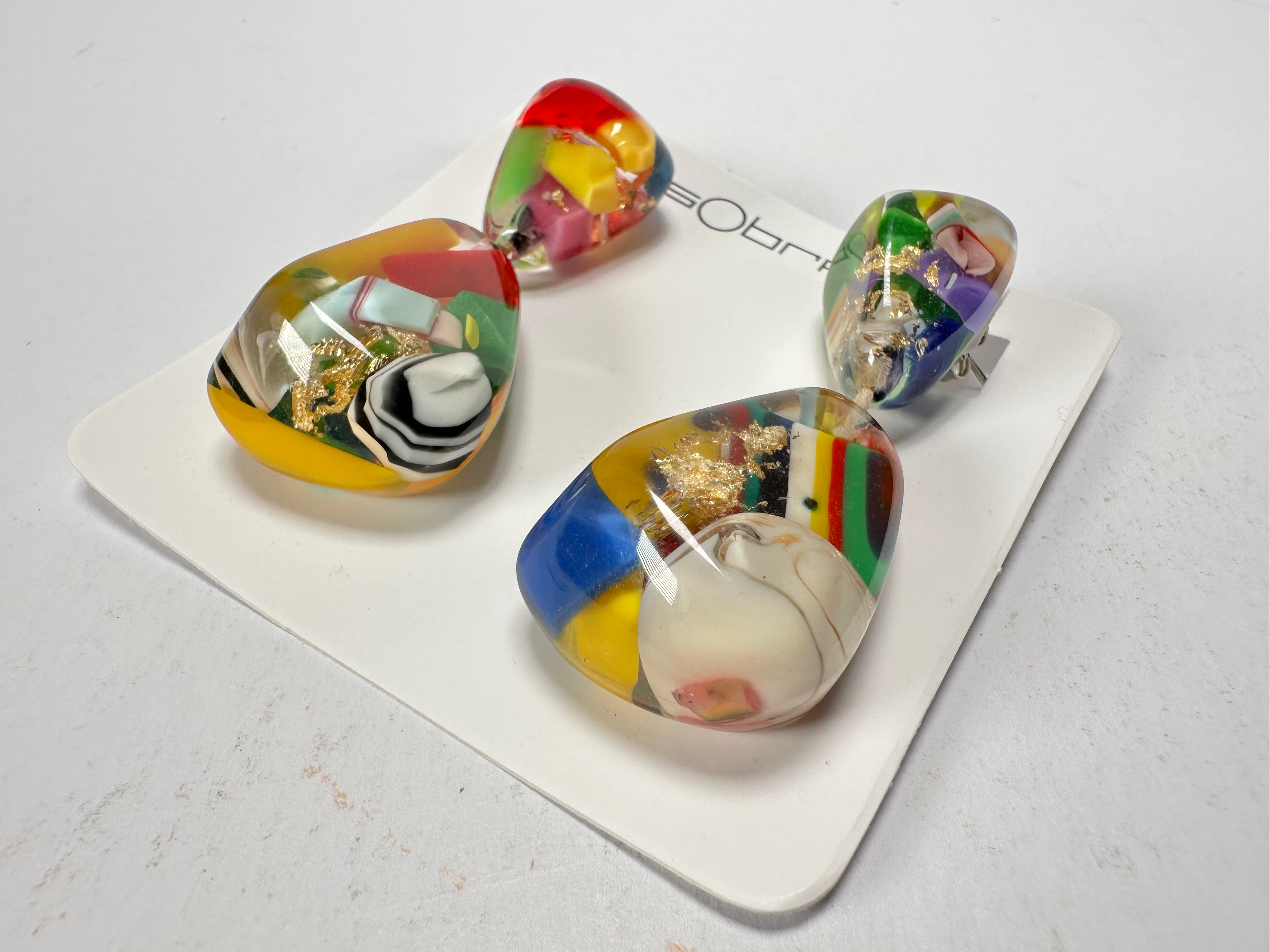 Sobral - Past Present "Duplo Sentido" Resin Earrings ( 003601 )