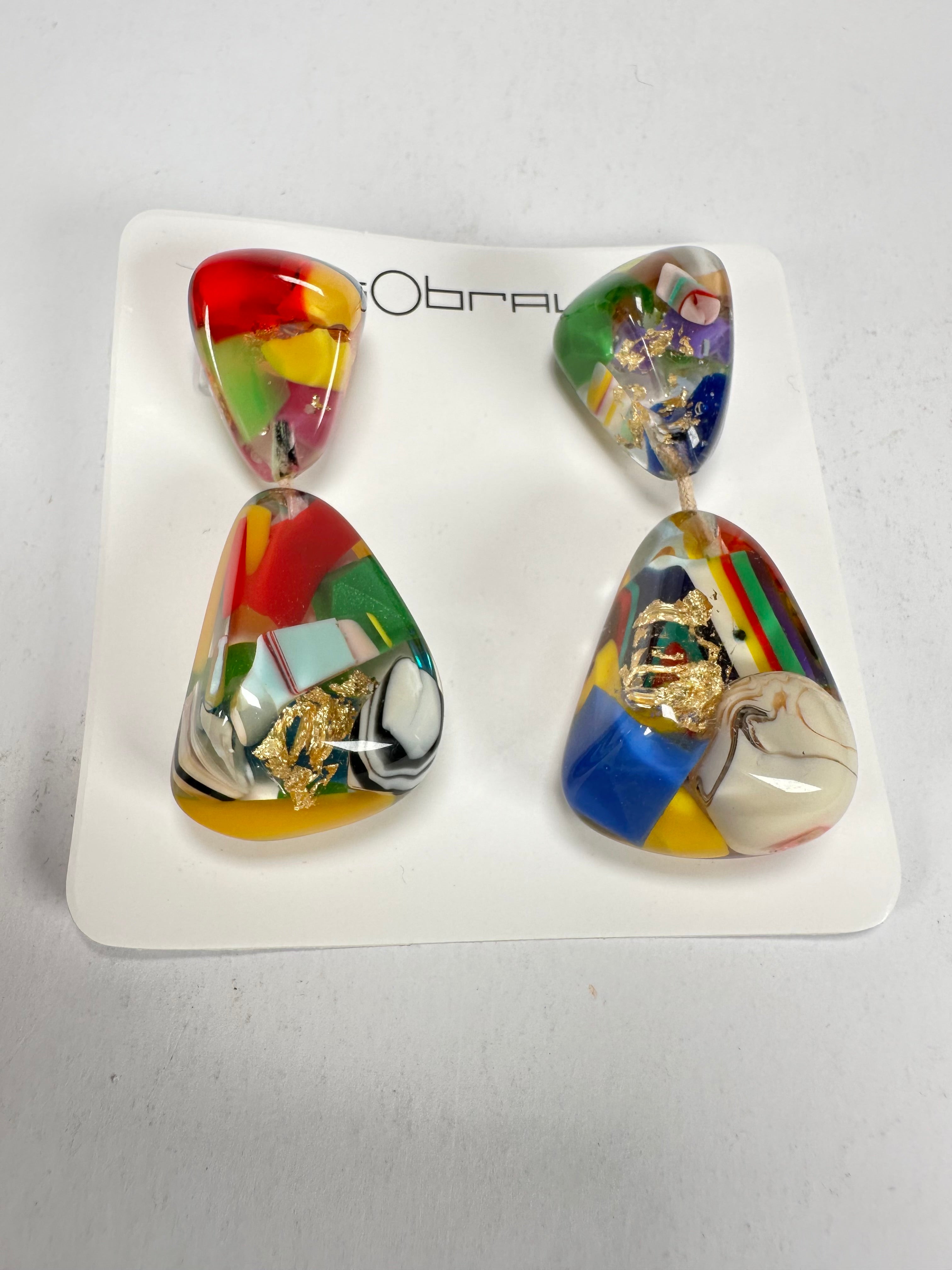 Sobral - Past Present "Duplo Sentido" Resin Earrings ( 003601 )