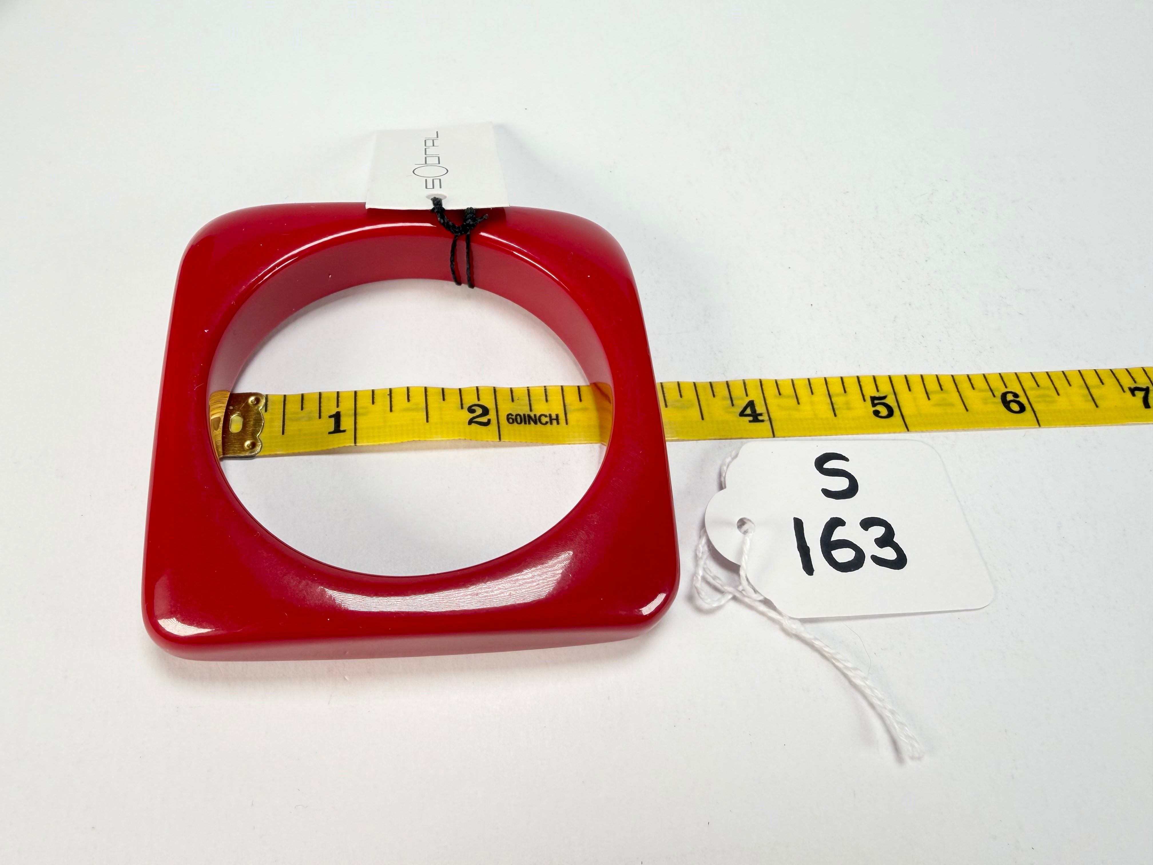 Sobral - Studio "Stacker " 3 Red Resin Solid Bangle Set ( 005161 )