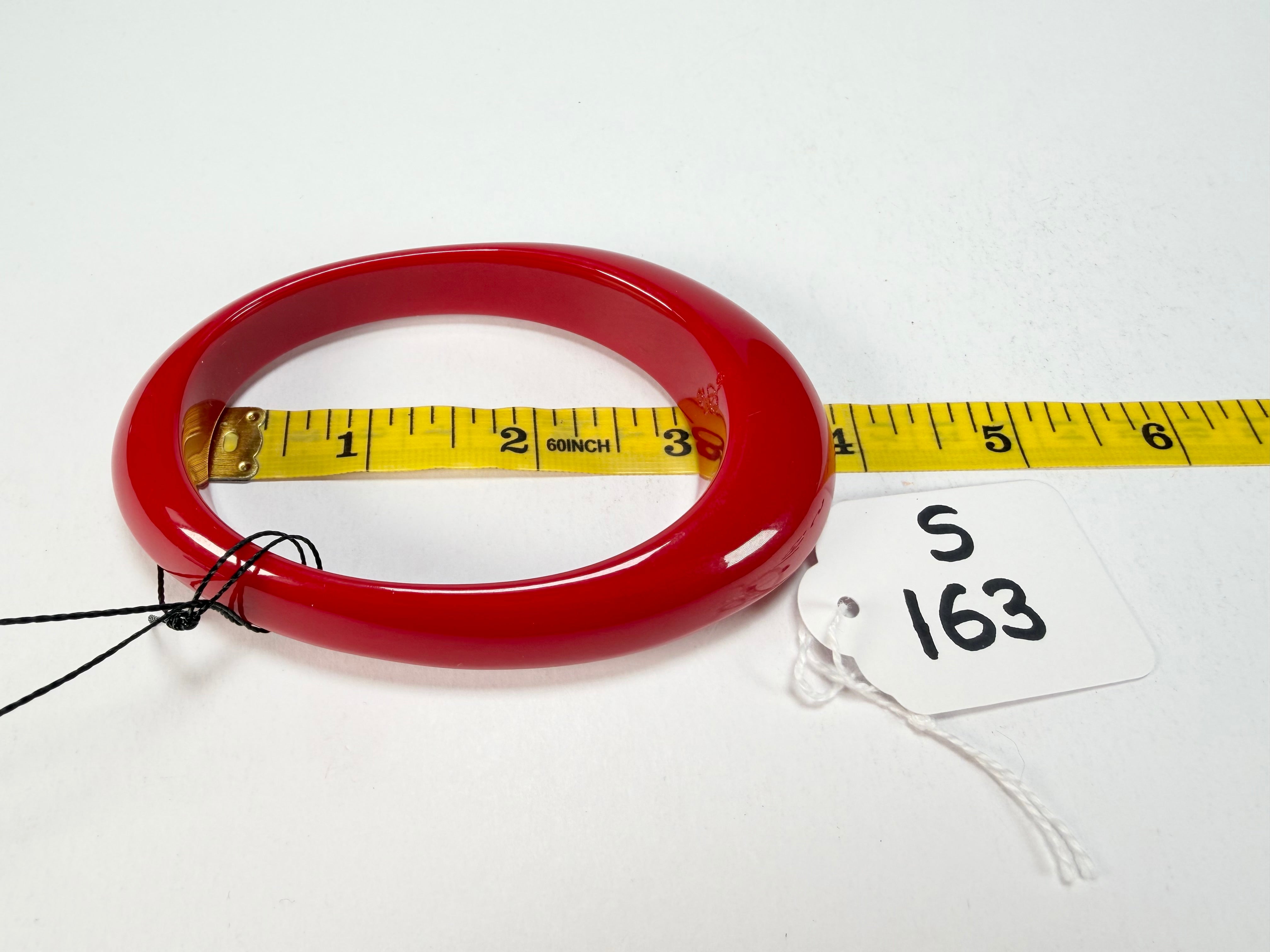 Sobral - Studio "Stacker " 3 Red Resin Solid Bangle Set ( 005161 )