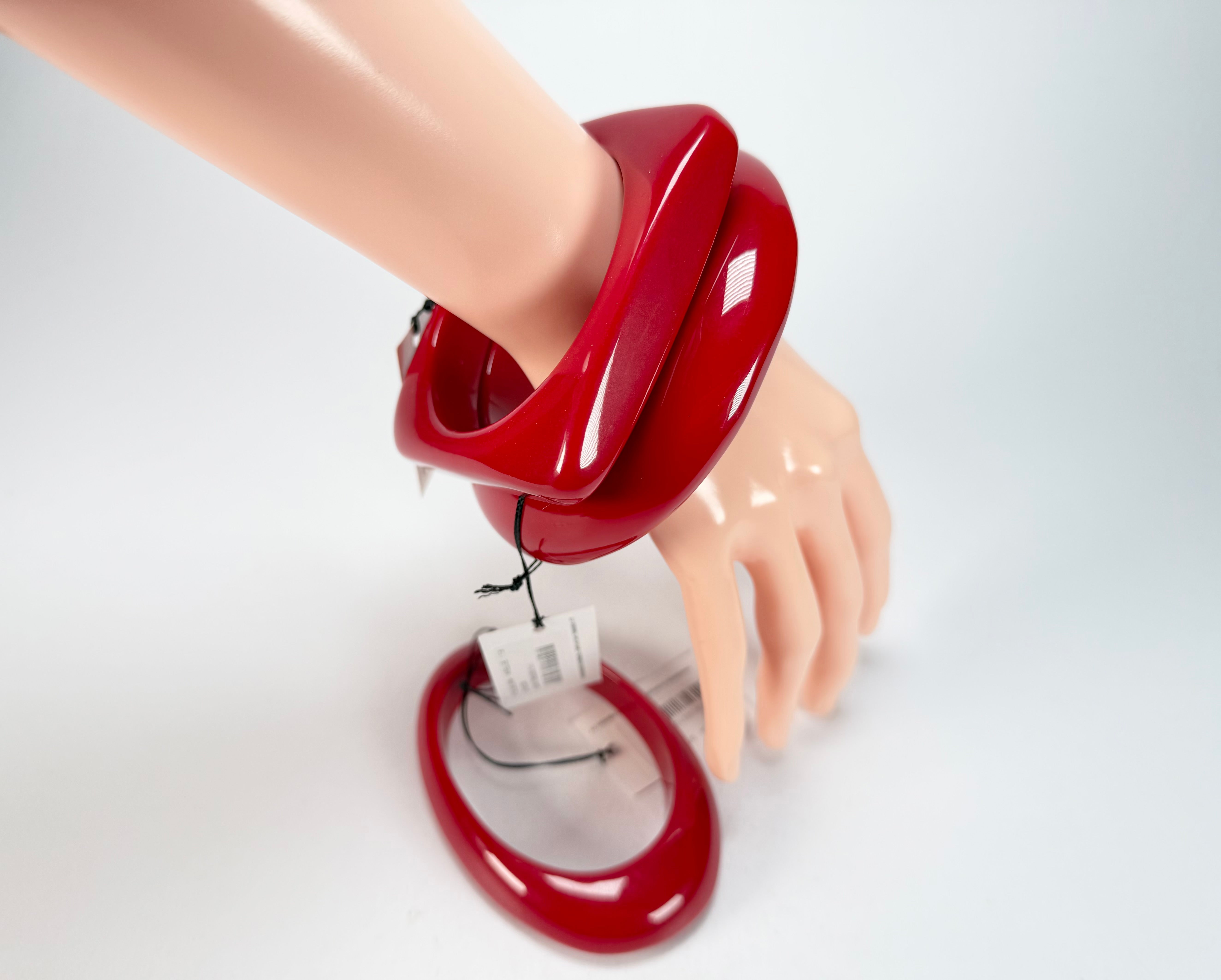 Sobral - Studio "Stacker " 3 Red Resin Solid Bangle Set ( 005161 )