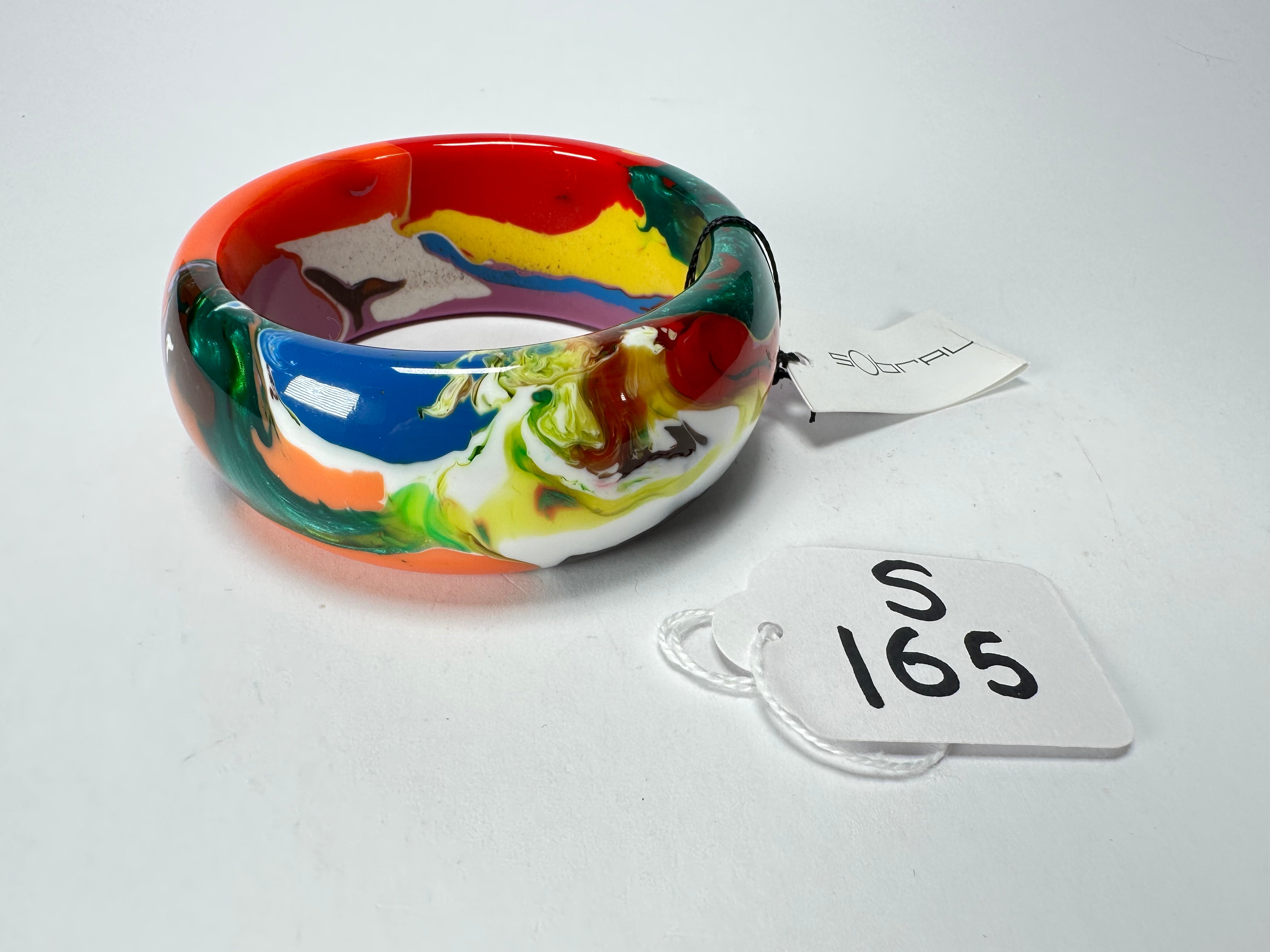 Sobral - Multi-Colour "PB34 Pollock" Resin Solid Bangle ( 002444 )