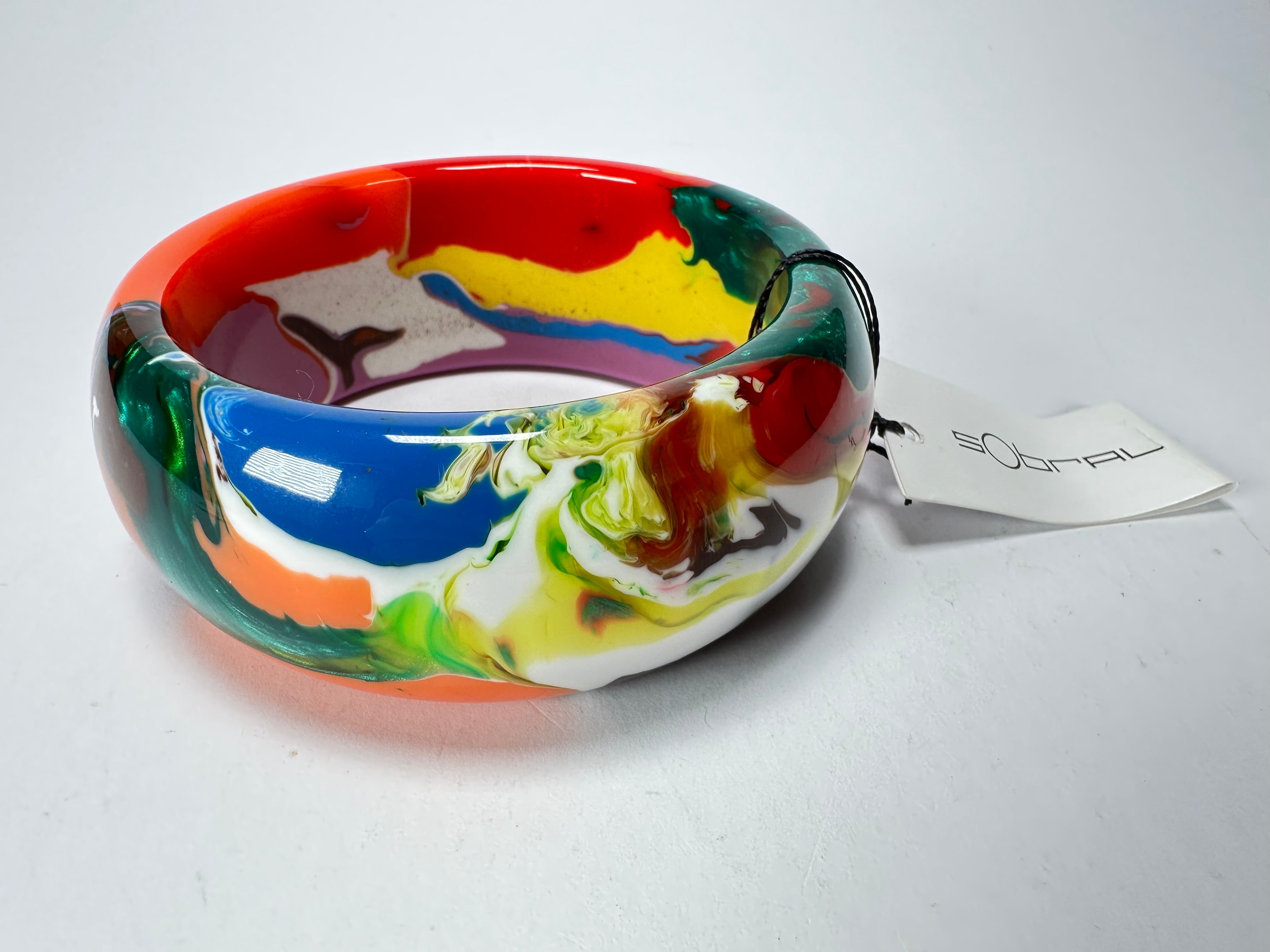 Sobral - Multi-Colour "PB34 Pollock" Resin Solid Bangle ( 002444 )