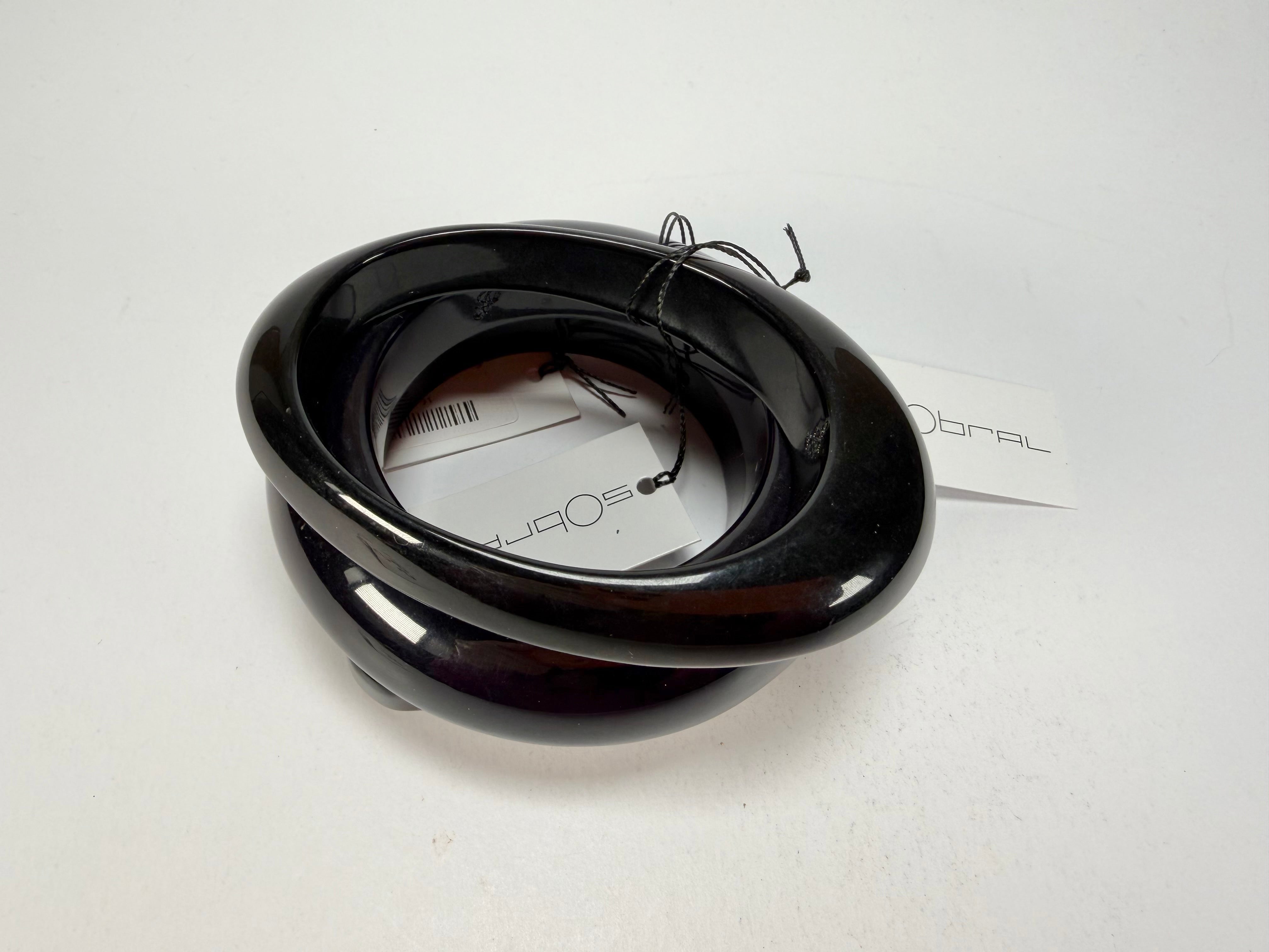 Sobral - Studio "Stacker " 3 Black Resin Solid Bangle Set ( 005161 )