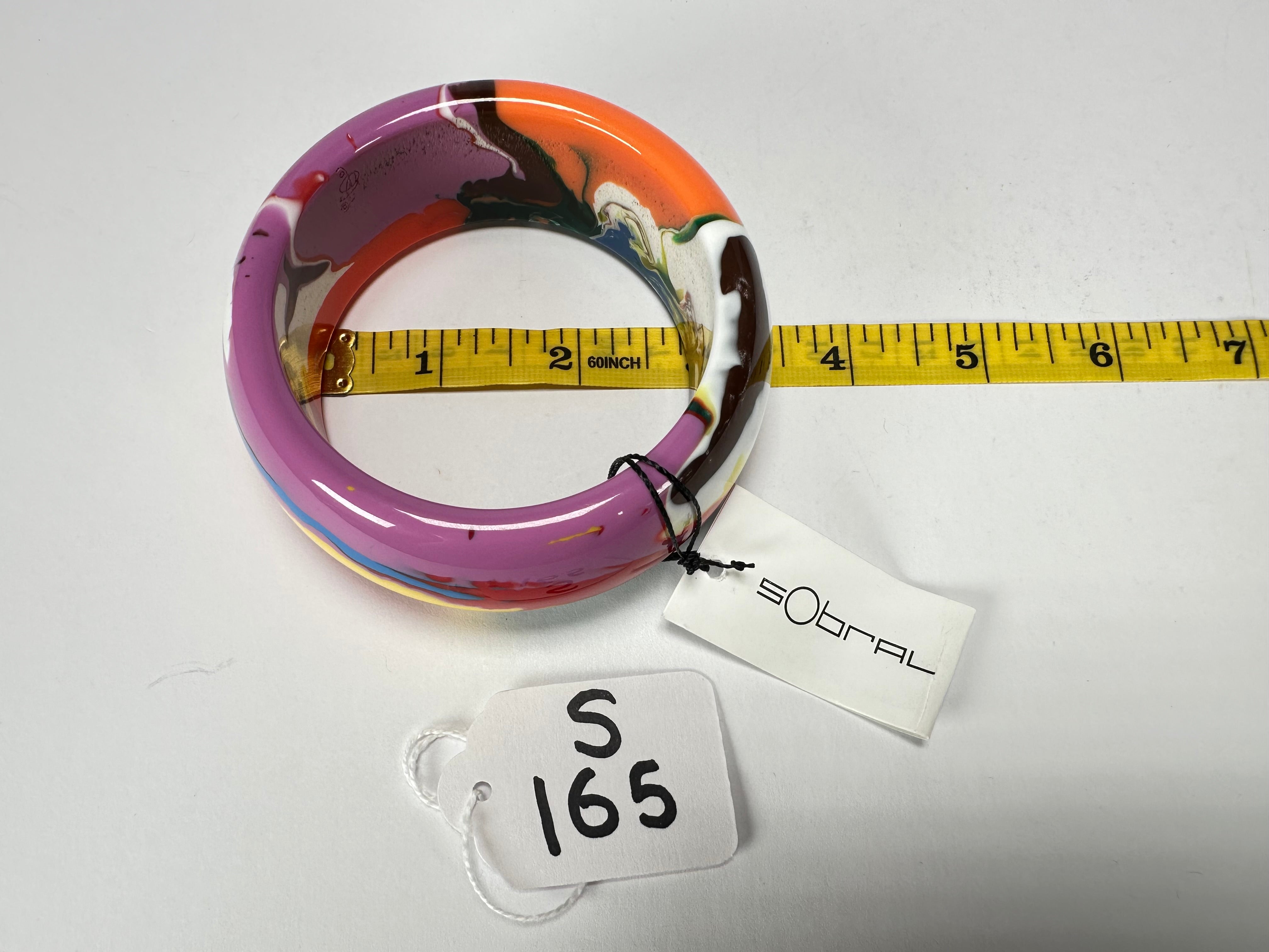 Sobral - Multi-Colour "PB34 Pollock" Resin Solid Bangle ( 002444 )