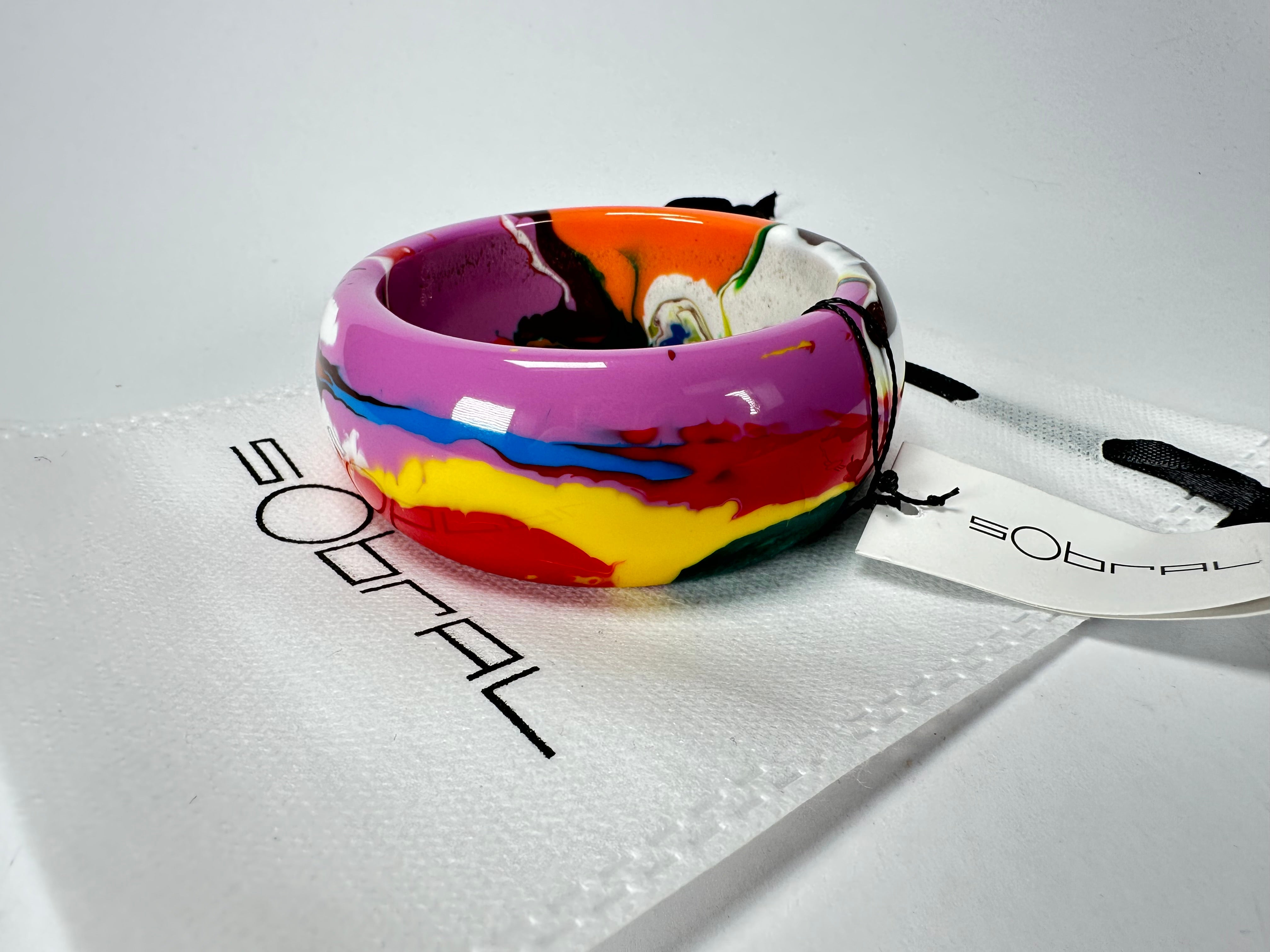 Sobral - Multi-Colour "PB34 Pollock" Resin Solid Bangle ( 002444 )