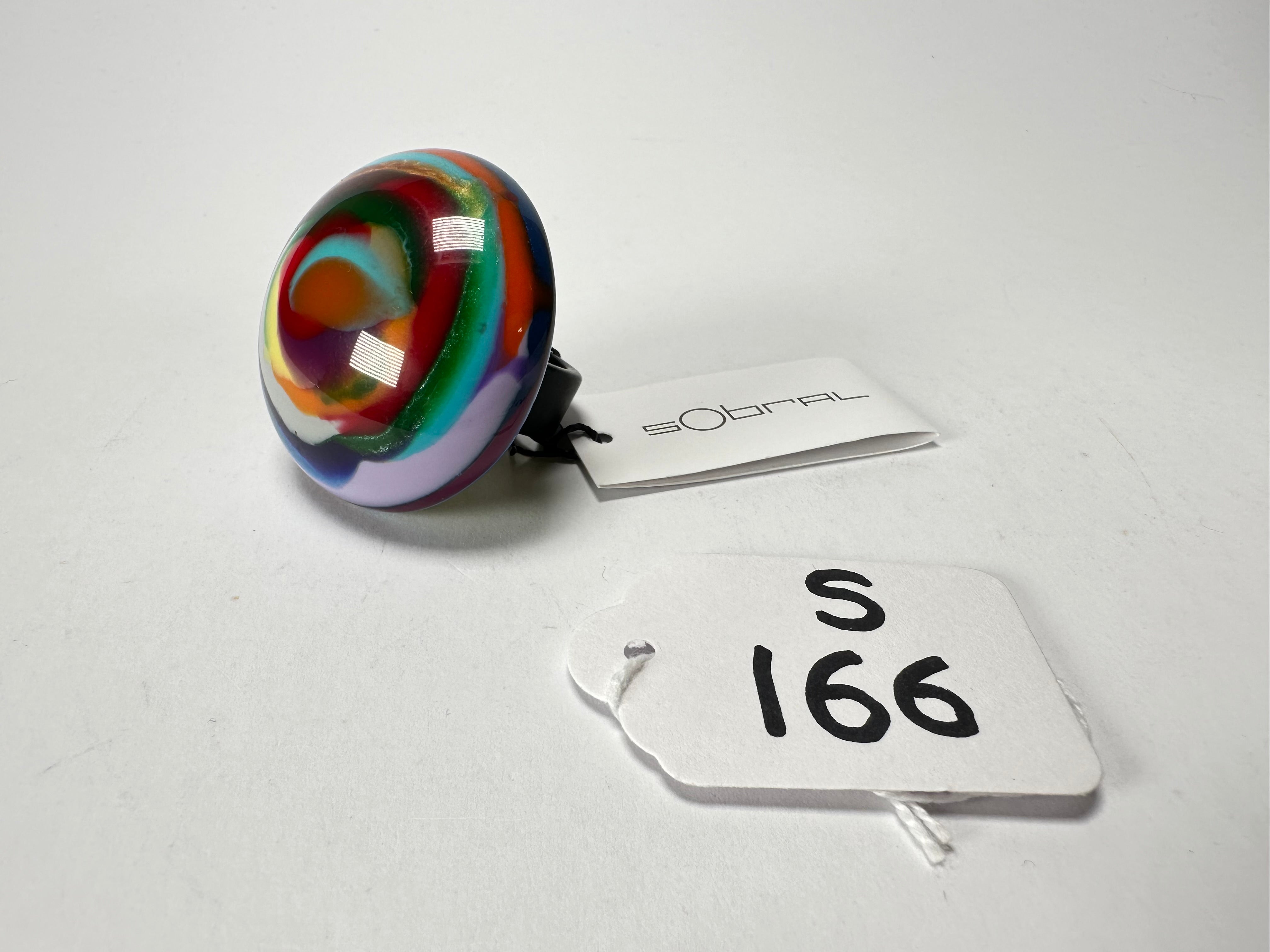 Sobral - Multi-Colour "Moscou K" Resin Ring ( 003605 ) - Size UK U / US 10