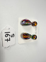 Sobral - Multi-Colour "Clave Efeitos" K.Polido Resin Earrings ( 004606 )