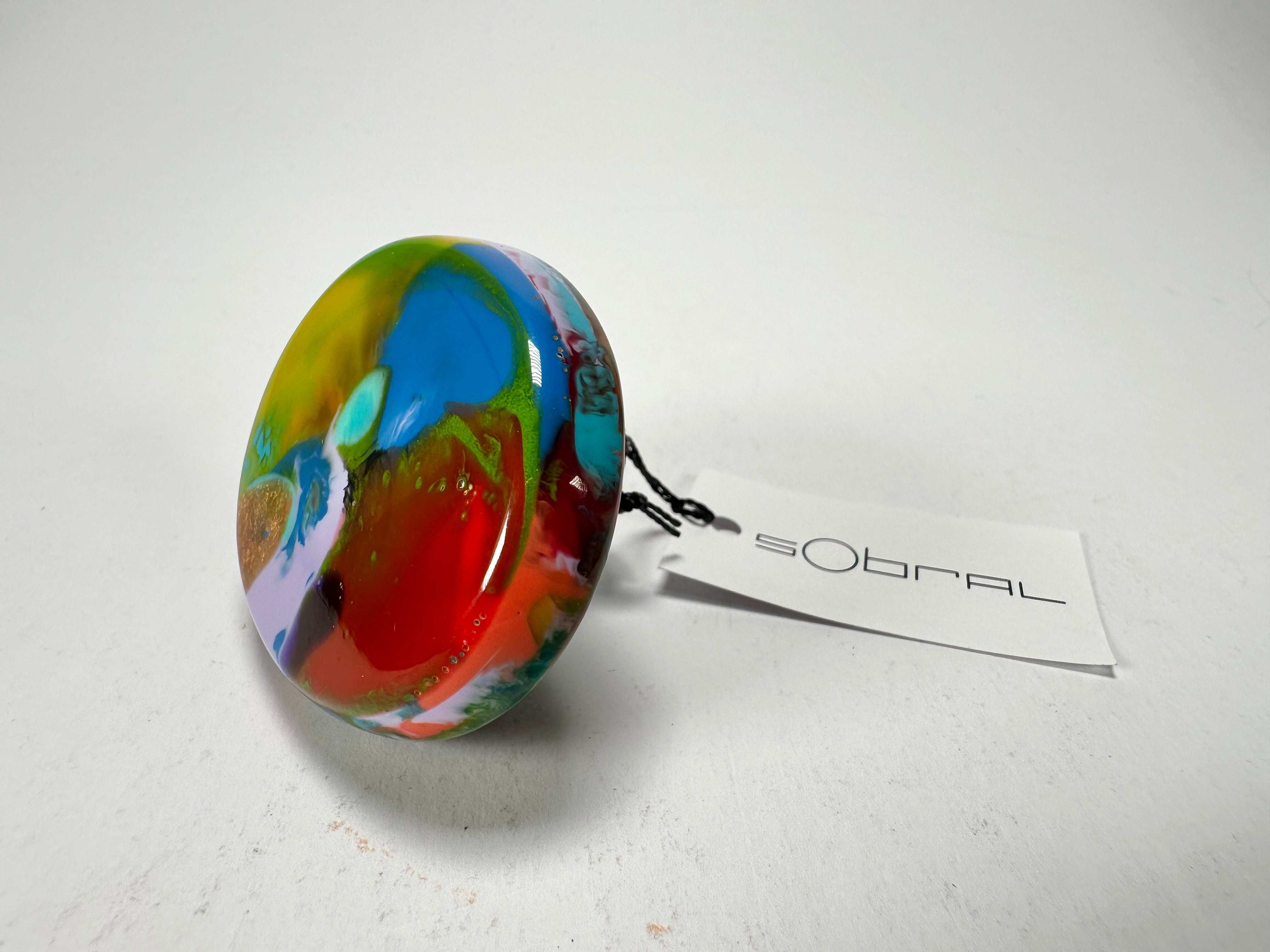 Sobral - Multi-Colour "Munique" K.Polido Resin Ring ( 005145 ) - Size UK N / US 6.5