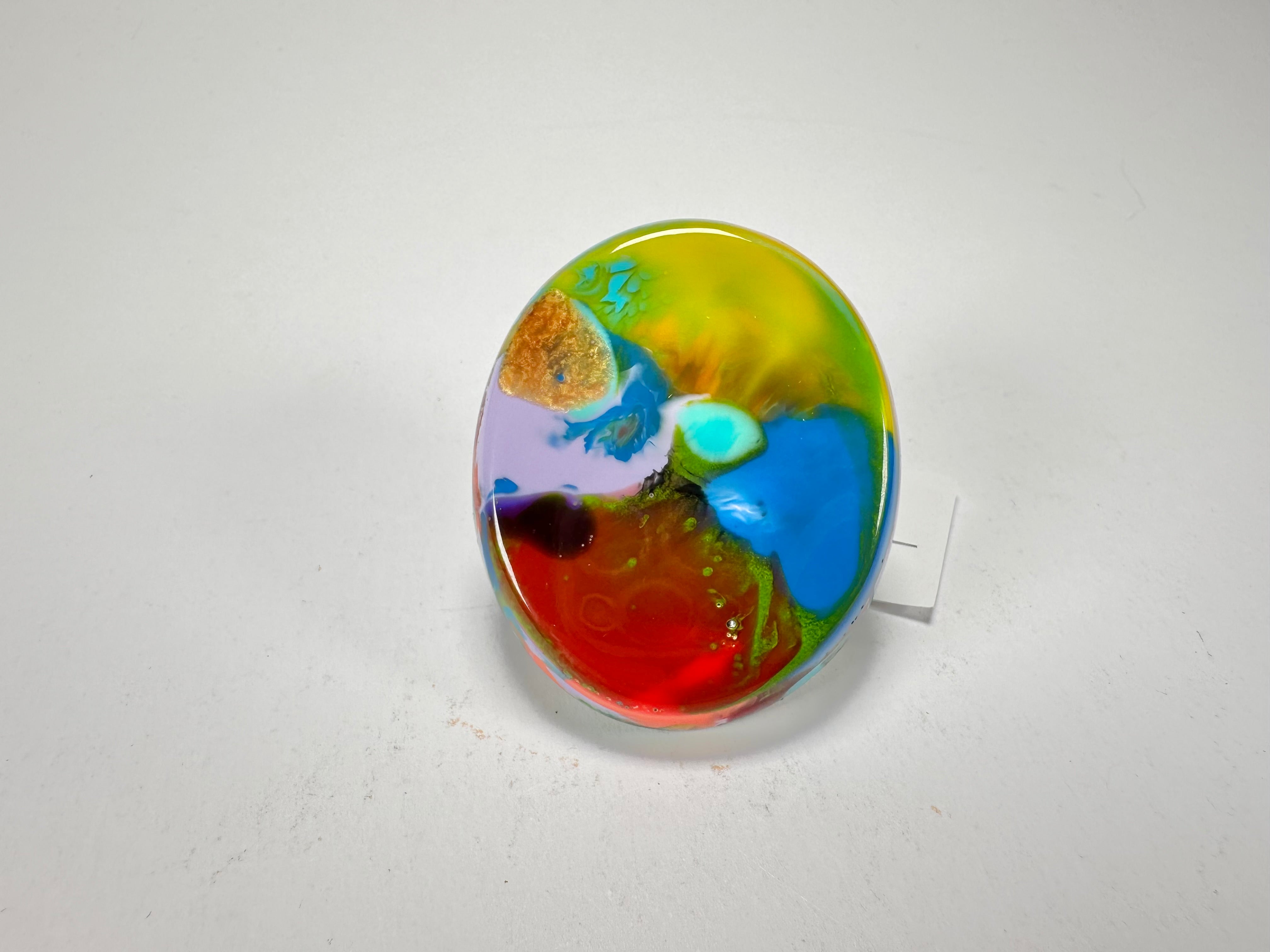 Sobral - Multi-Colour "Munique" K.Polido Resin Ring ( 005145 ) - Size UK N / US 6.5