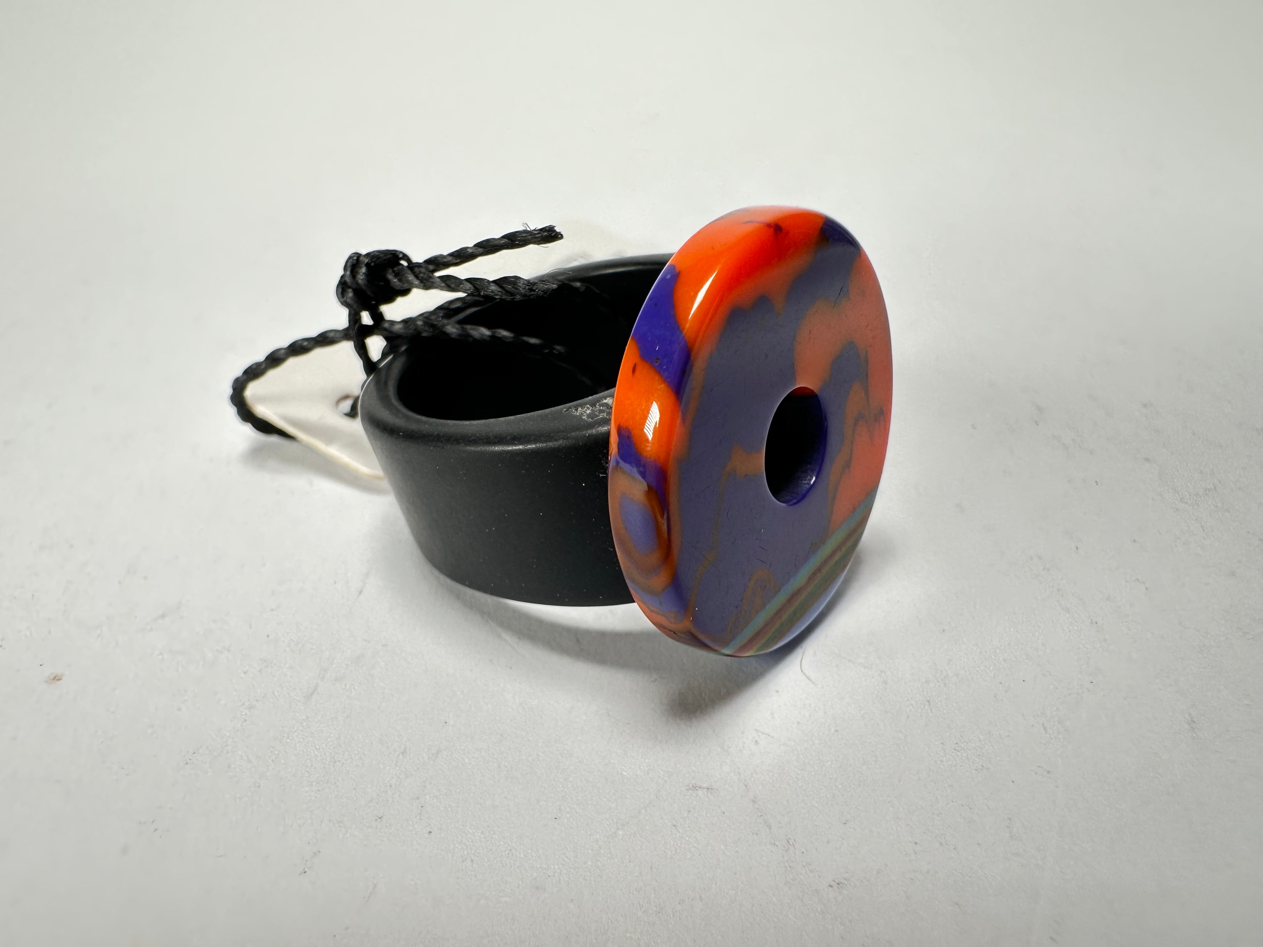 Sobral - Multi-Colour "Pi Pitágoras" Pollock Resin Ring ( 005256 ) - Size UK R / US 8