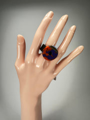 Sobral - Multi-Colour "Pi Pitágoras" Pollock Resin Ring ( 005256 ) - Size UK R / US 8