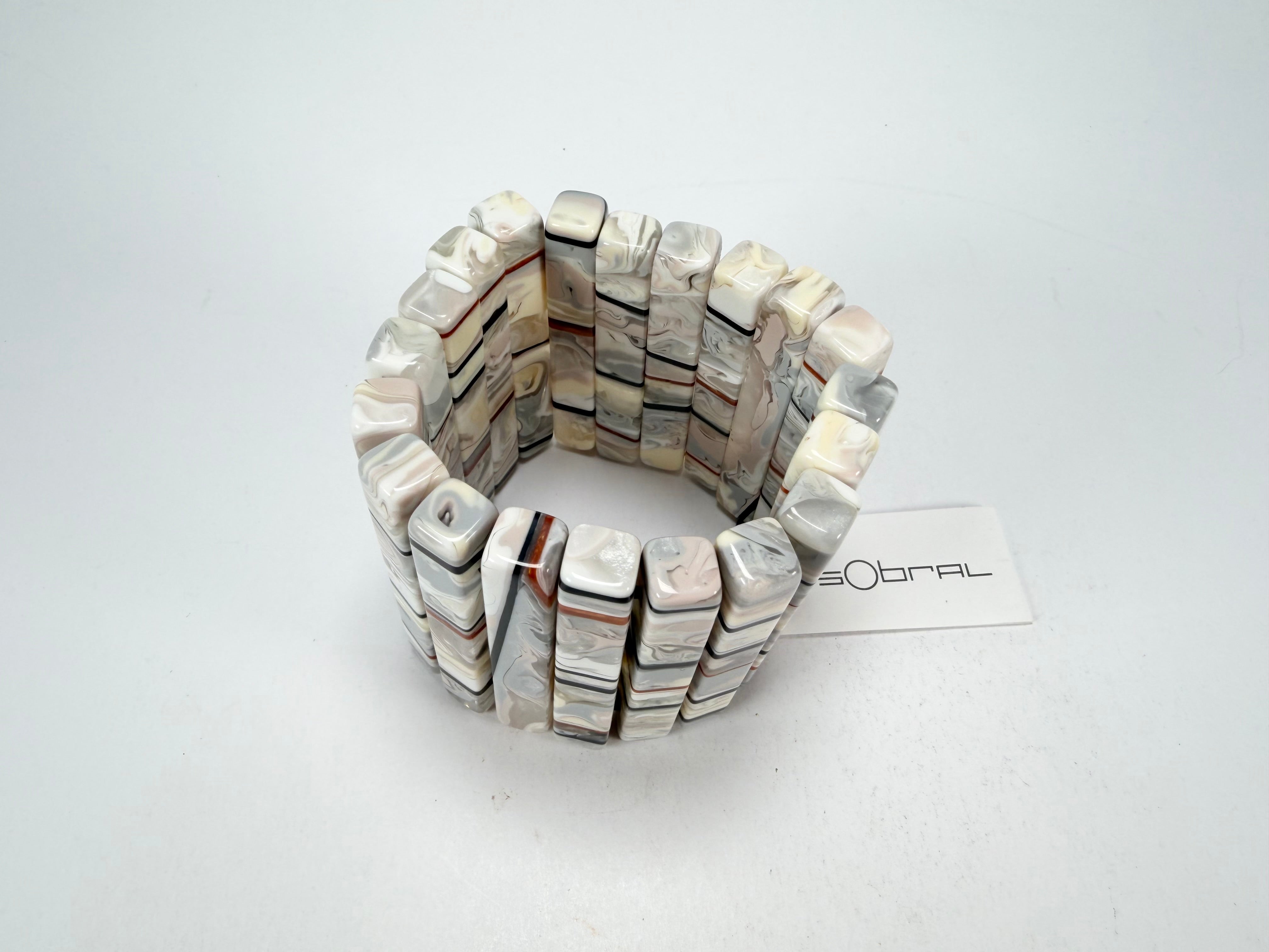 Sobral - Lágrima D'or "Yasmin" Elasticated Resin Bracelet ( 003137 )