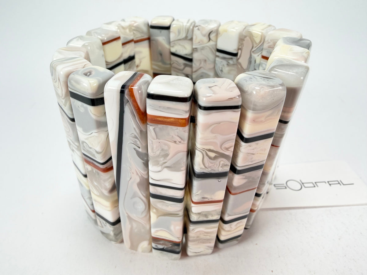 Sobral - Lágrima D'or "Yasmin" Elasticated Resin Bracelet ( 003137 )