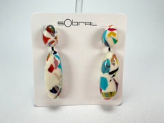 Sobral - Caillou Marfim "Caillou" Resin Earrings ( 005427 )