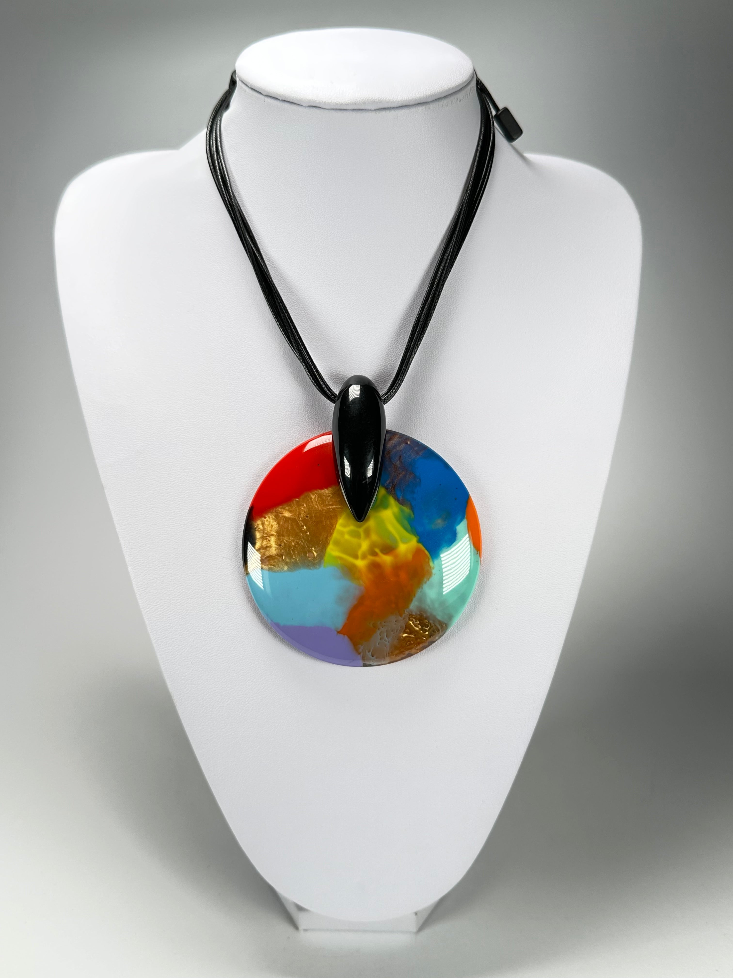 Sobral - Multi-Colour "Eolia Efeitos" K.Polido Resin Necklace ( 002858 )
