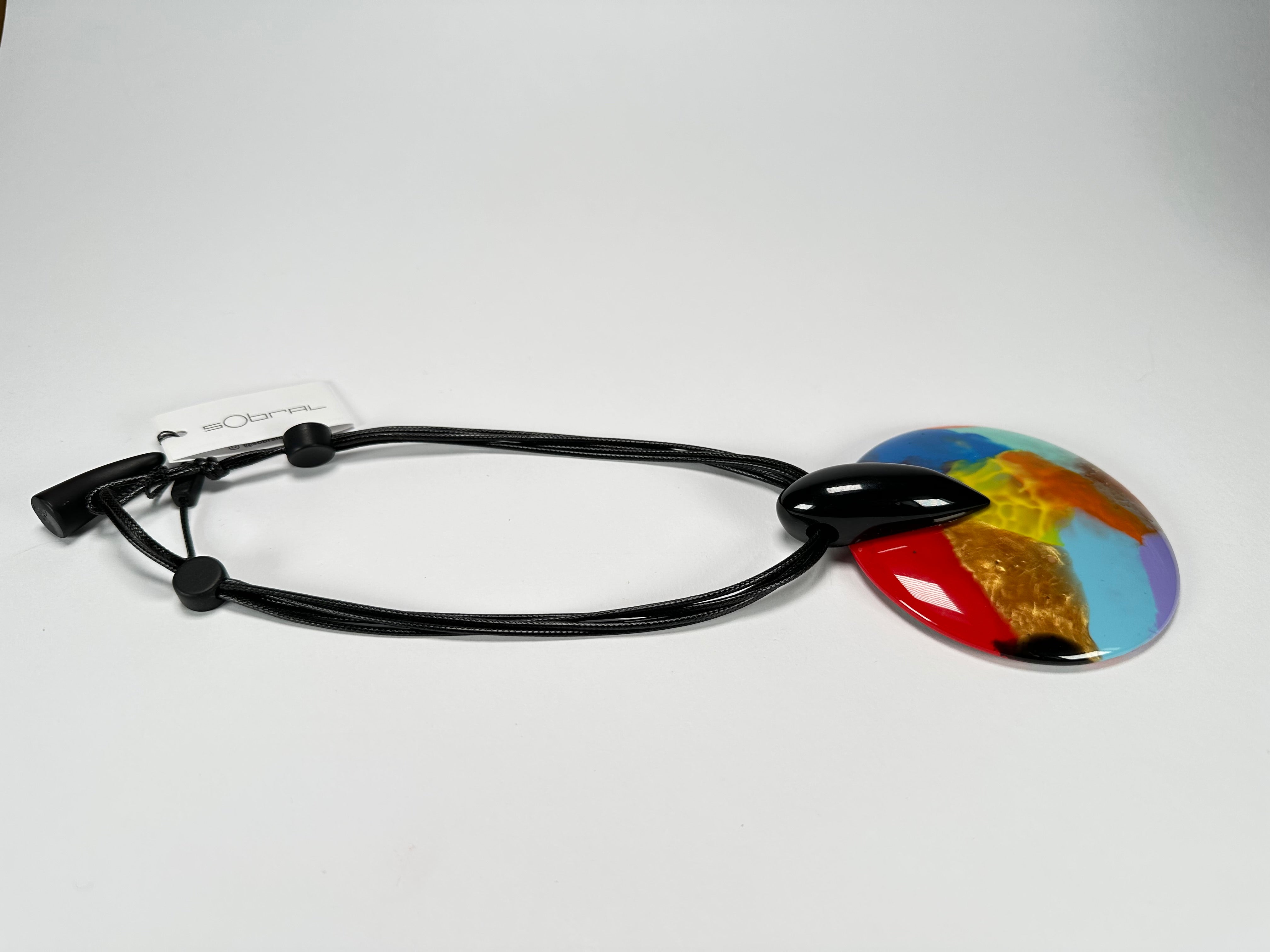 Sobral - Multi-Colour "Eolia Efeitos" K.Polido Resin Necklace ( 002858 )