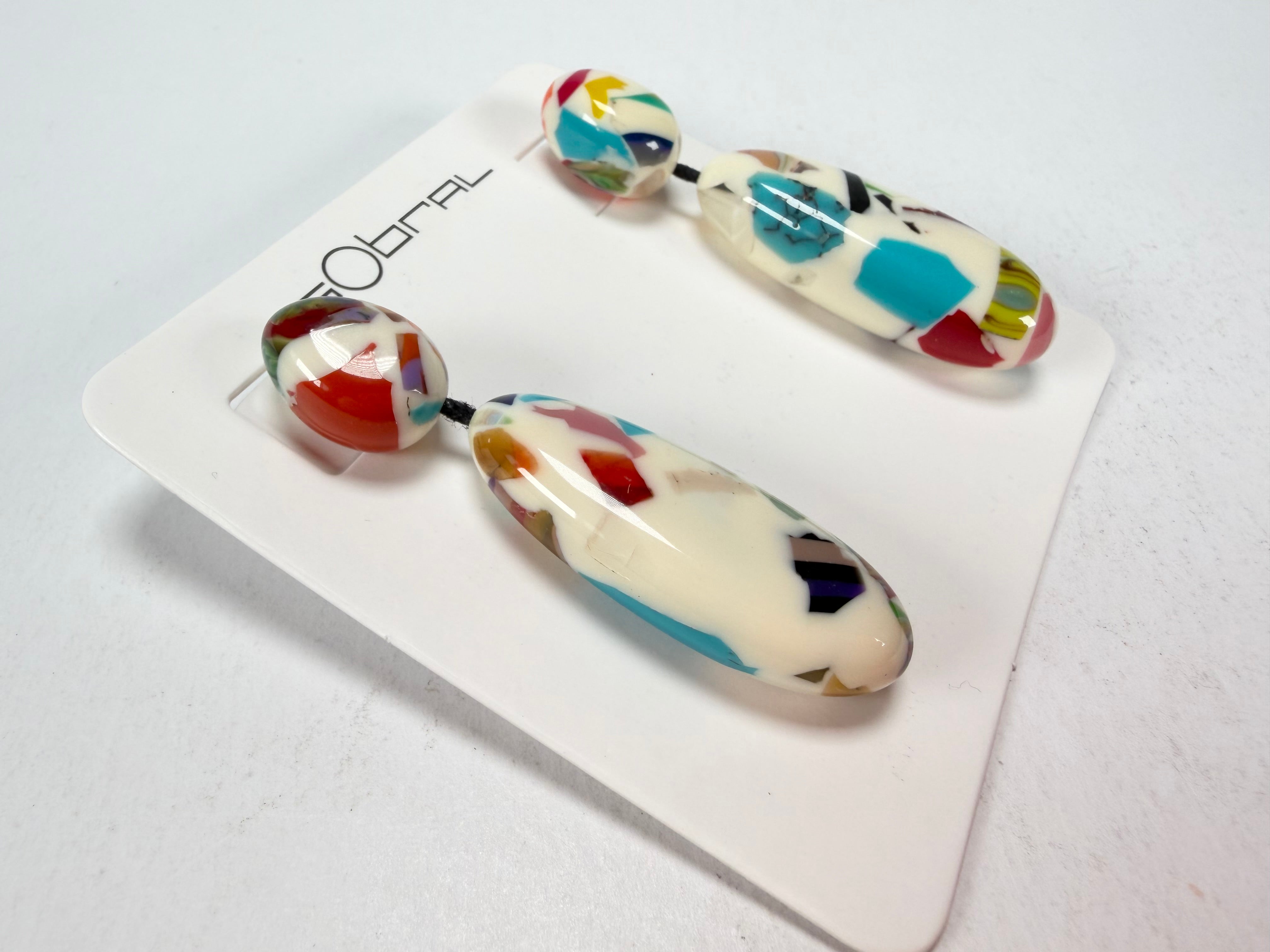 Sobral - Caillou Marfim "Caillou" Resin Earrings ( 005427 )