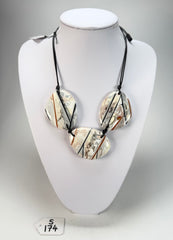Sobral - Lagrima D'or "Ebony Efeitos" Resin Necklace ( 004334 )