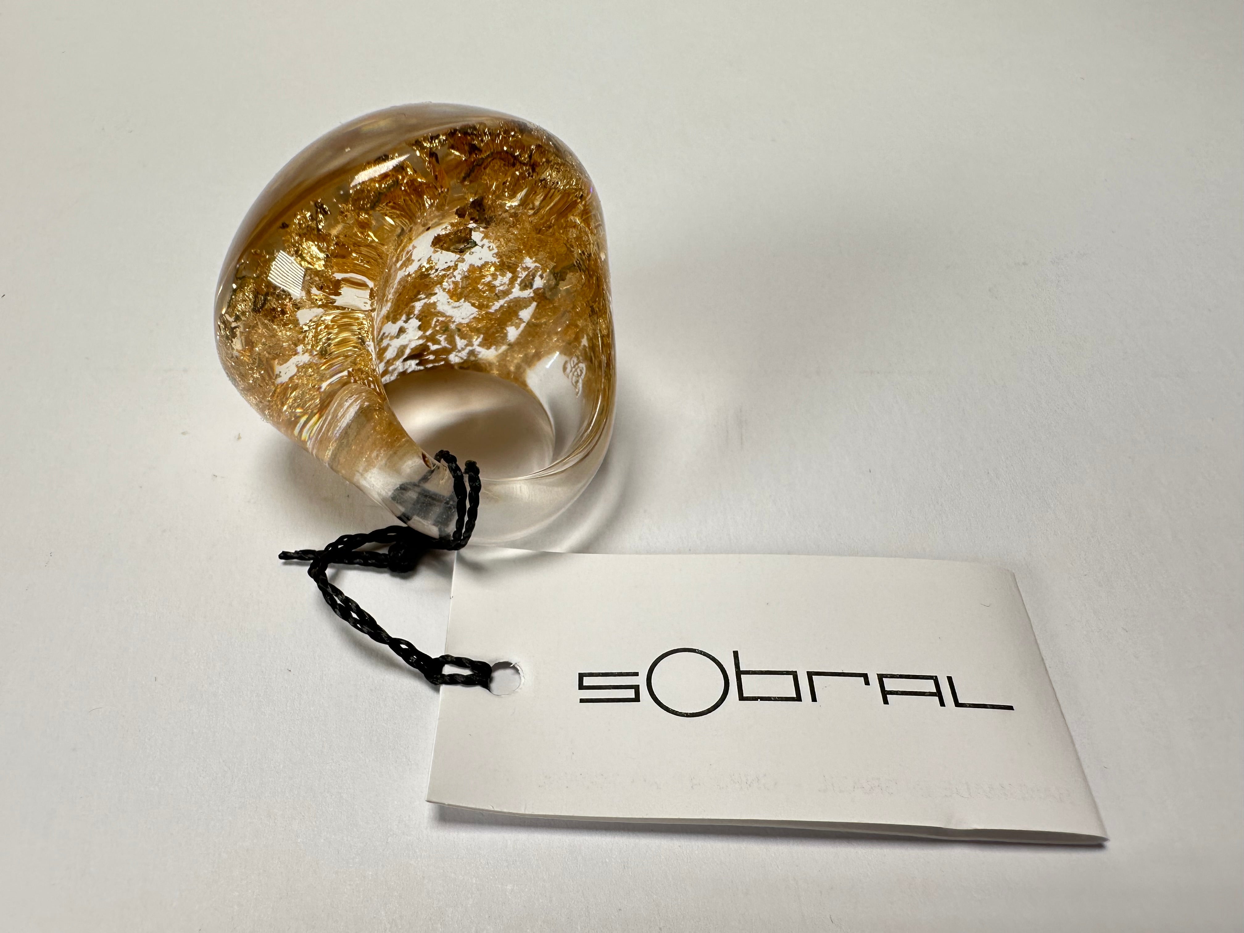 Sobral - Metalique "Afrodite" Resin Ring ( 002789 ) - Size UK R / US 8.5