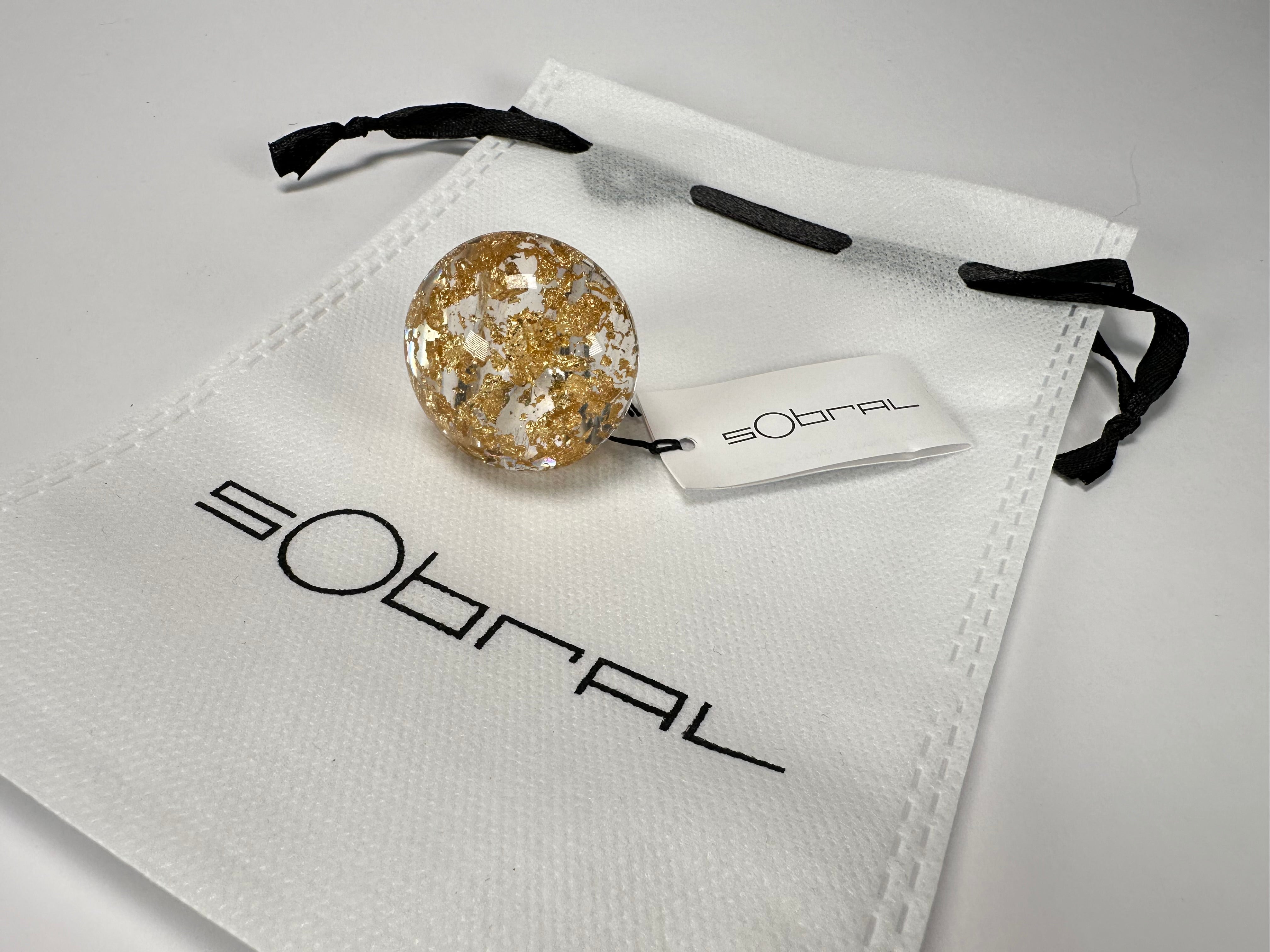 Sobral - Metalique "Afrodite" Resin Ring ( 002789 ) - Size UK R / US 8.5