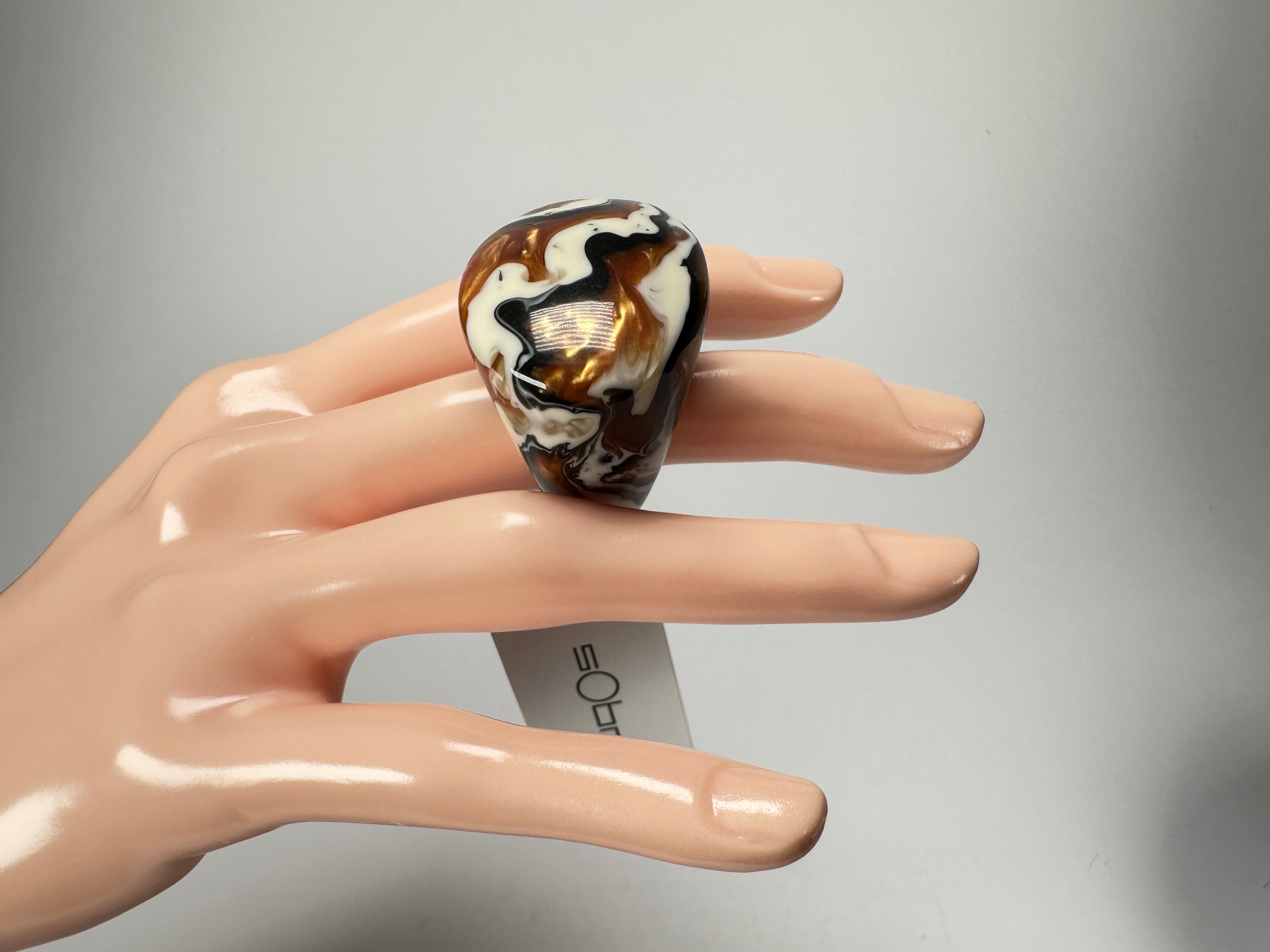 Sobral - Carmelo "Mares" Resin Ring ( 005417 ) - Size UK M / US 6