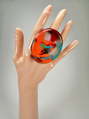 Sobral - Multi-Colour "Munique" K.Polido Resin Ring ( 005145 ) - Size UK P / US 8