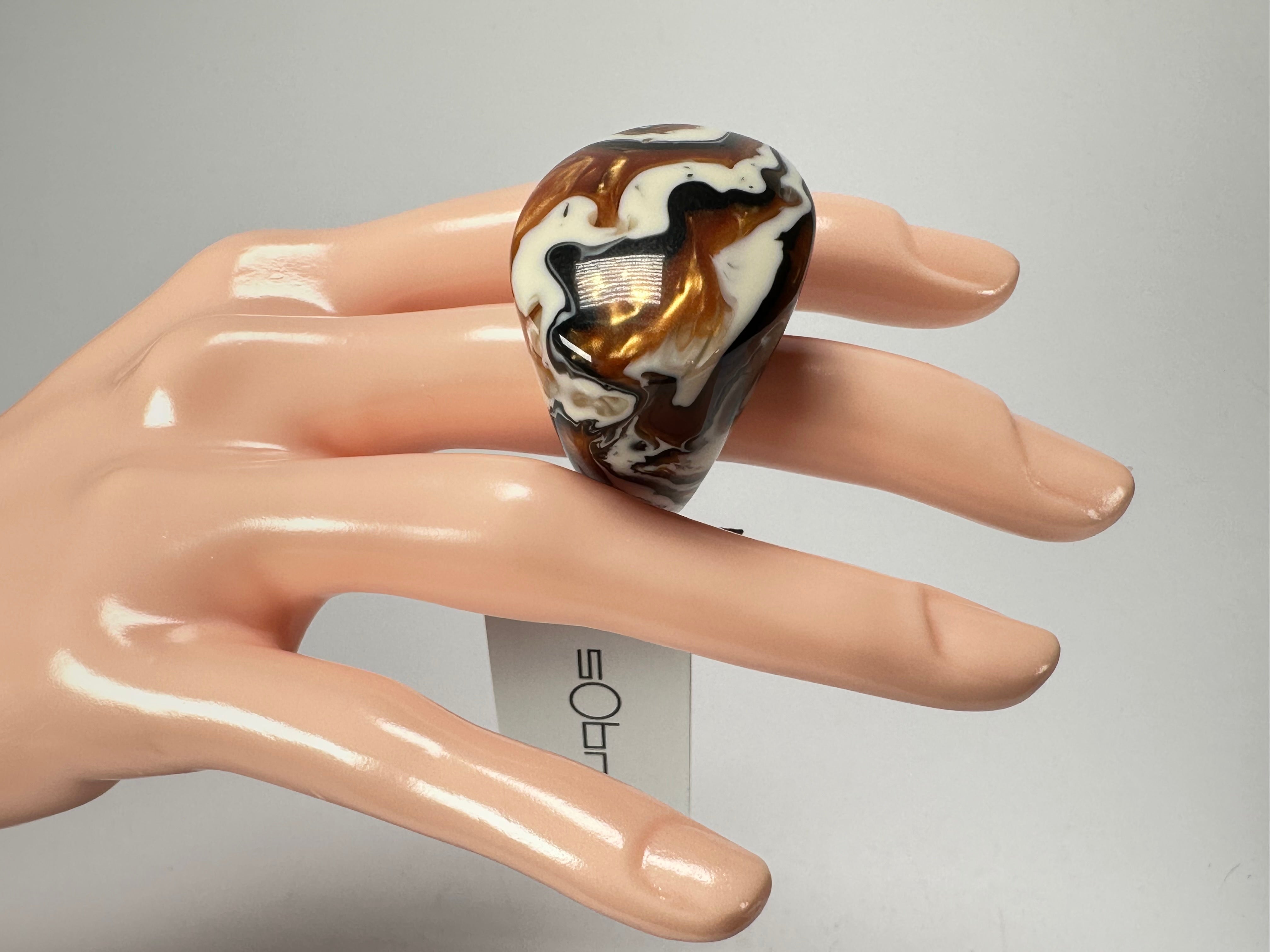 Sobral - Carmelo "Mares" Resin Ring ( 005417 ) - Size UK M / US 6