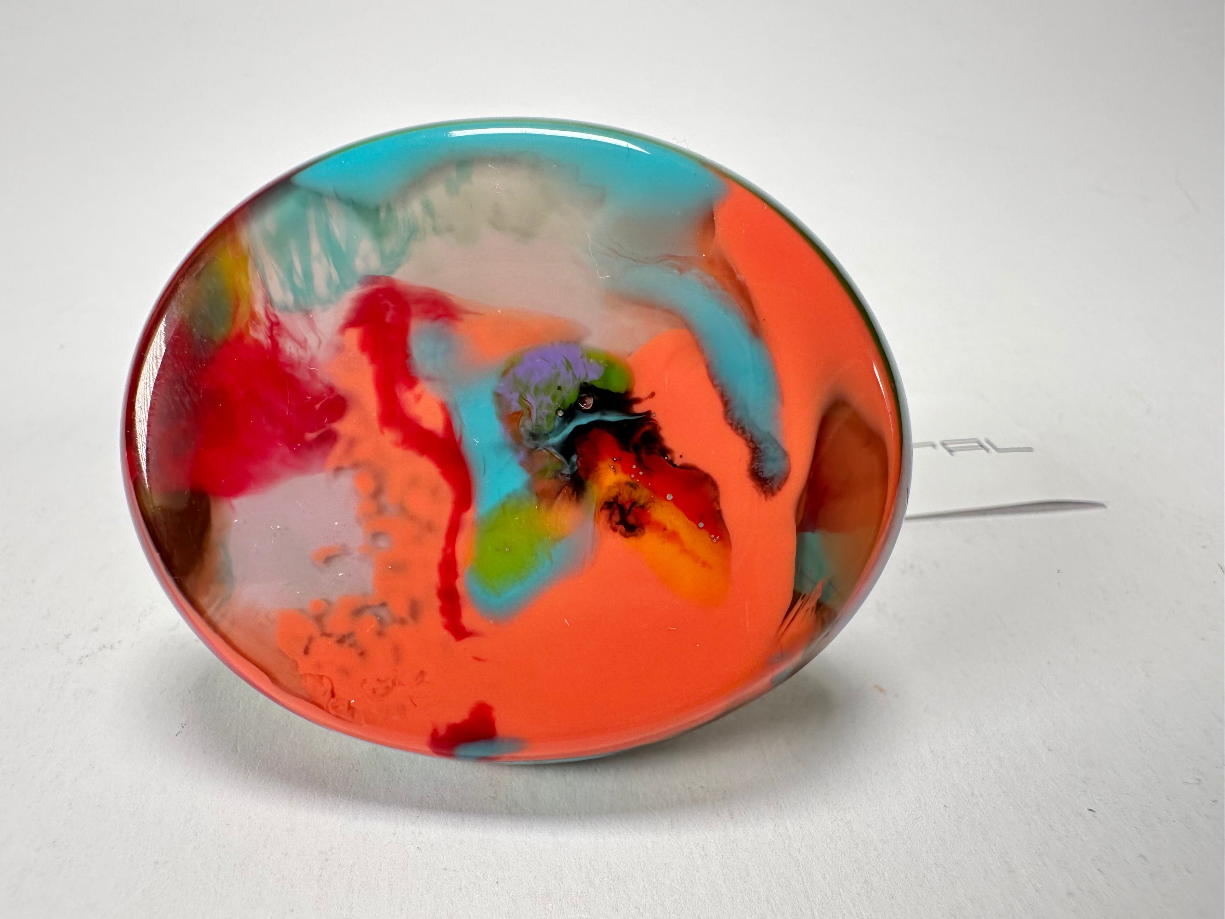 Sobral - Multi-Colour "Munique" K.Polido Resin Ring ( 005145 ) - Size UK P / US 8