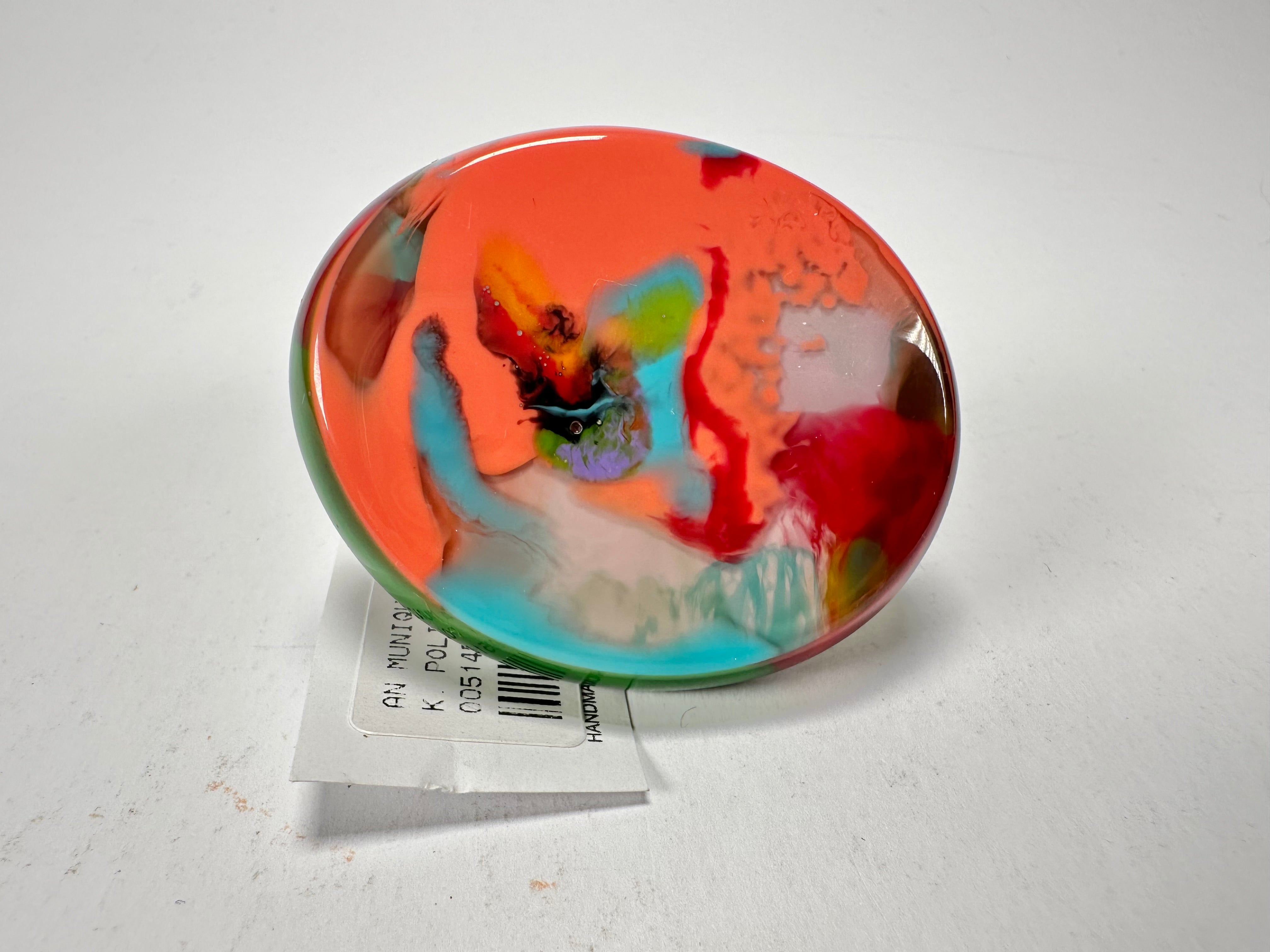 Sobral - Multi-Colour "Munique" K.Polido Resin Ring ( 005145 ) - Size UK P / US 8