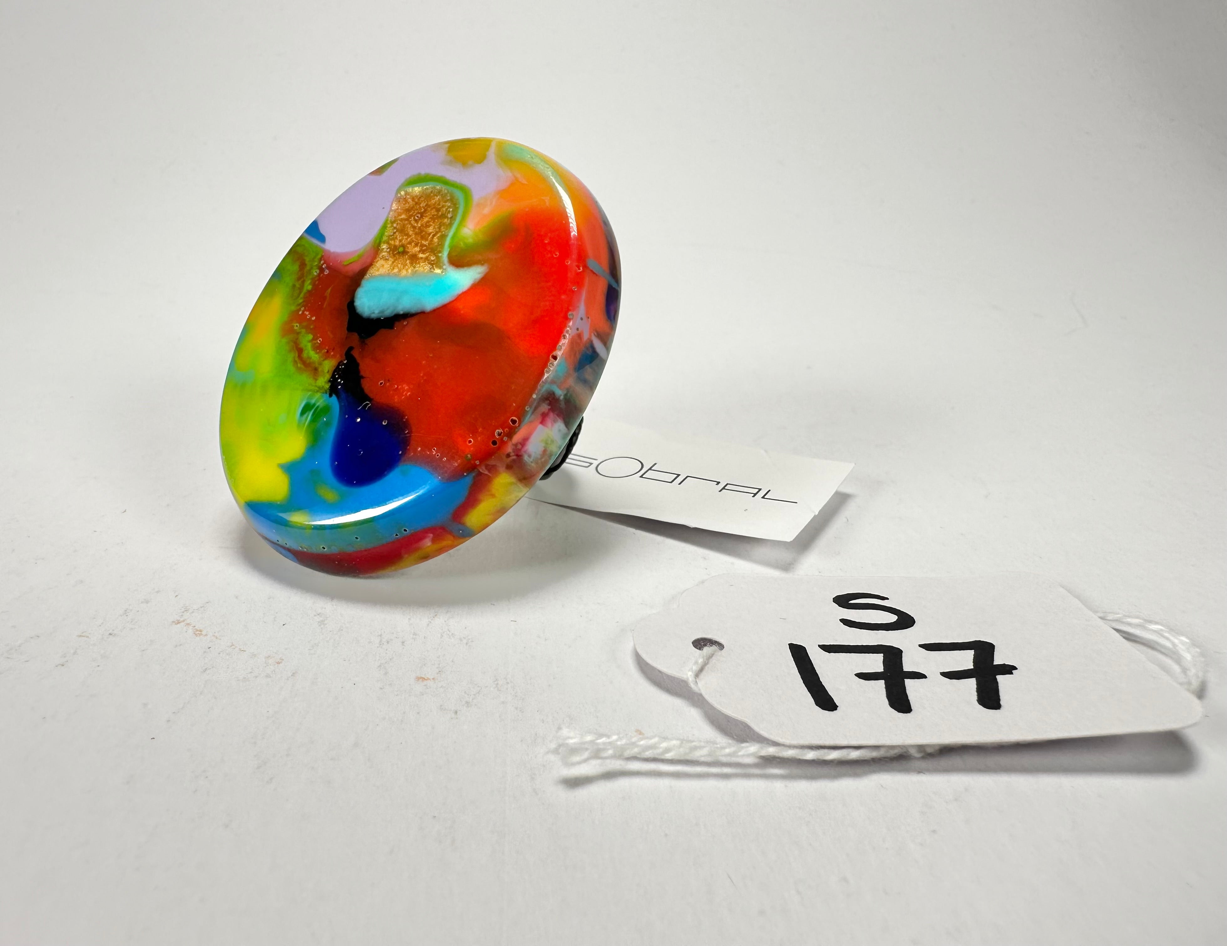 Sobral - Multi-Colour "Munique" K.Polido Resin Ring ( 005145 ) - Size UK S / US 9