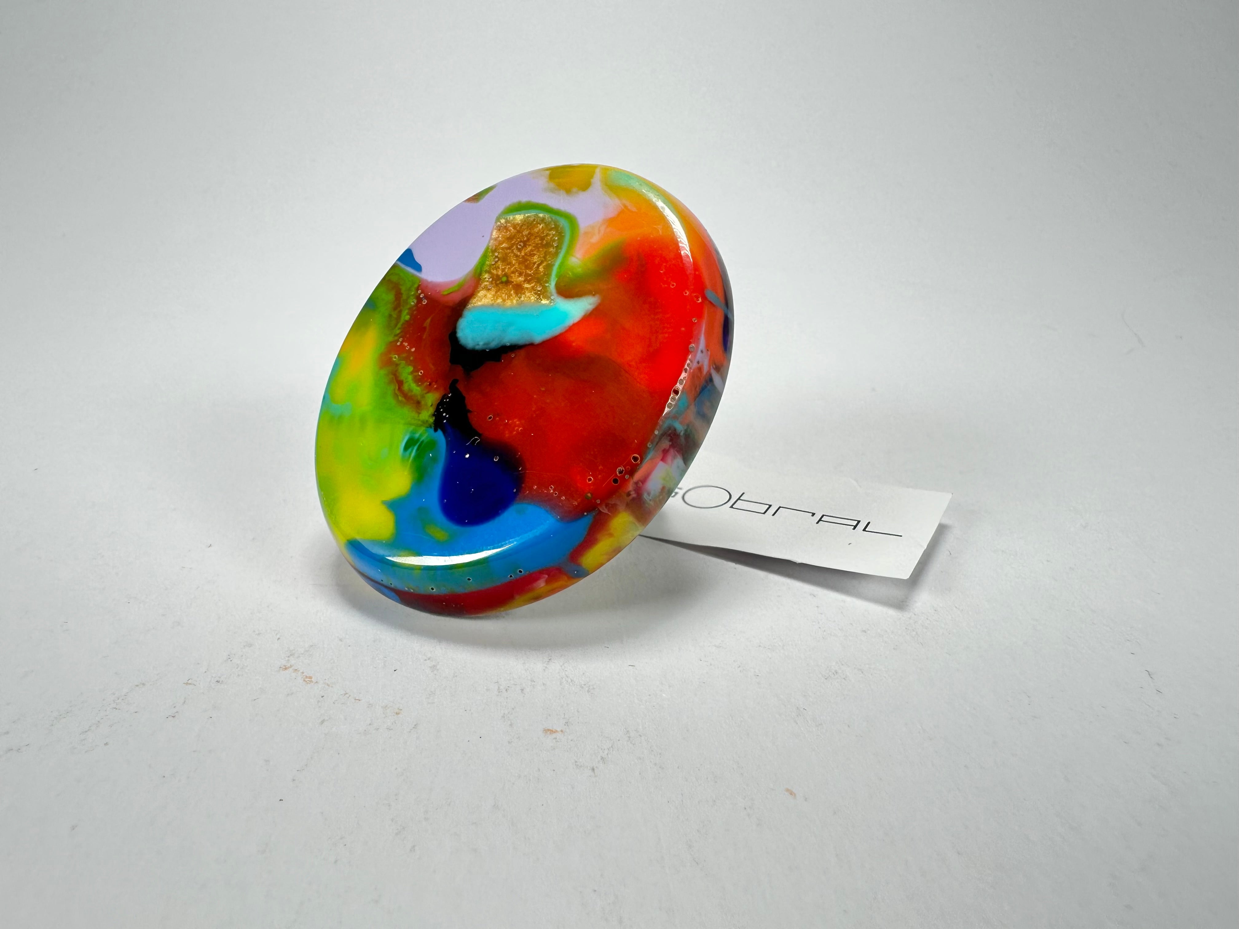 Sobral - Multi-Colour "Munique" K.Polido Resin Ring ( 005145 ) - Size UK S / US 9