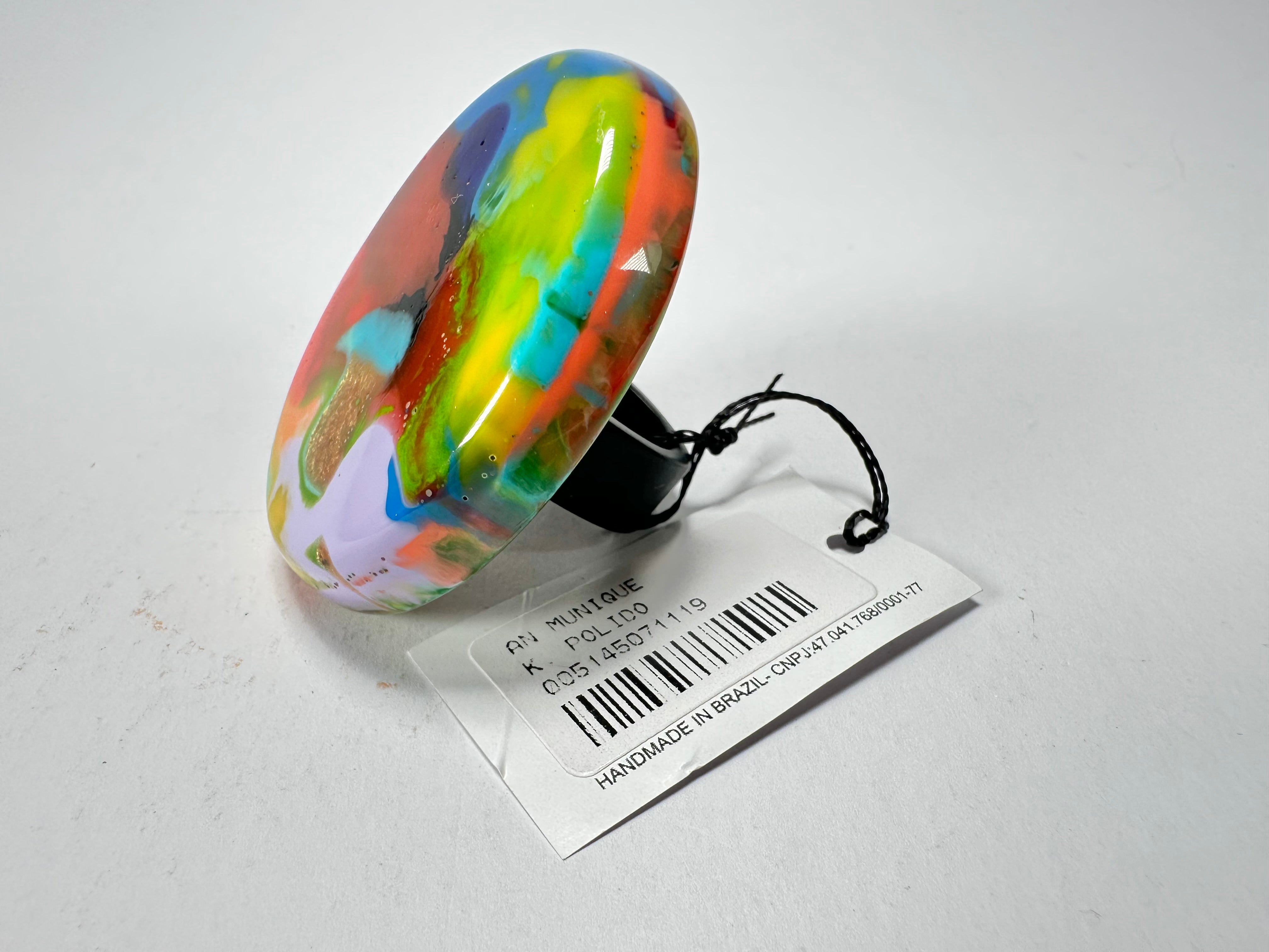 Sobral - Multi-Colour "Munique" K.Polido Resin Ring ( 005145 ) - Size UK S / US 9