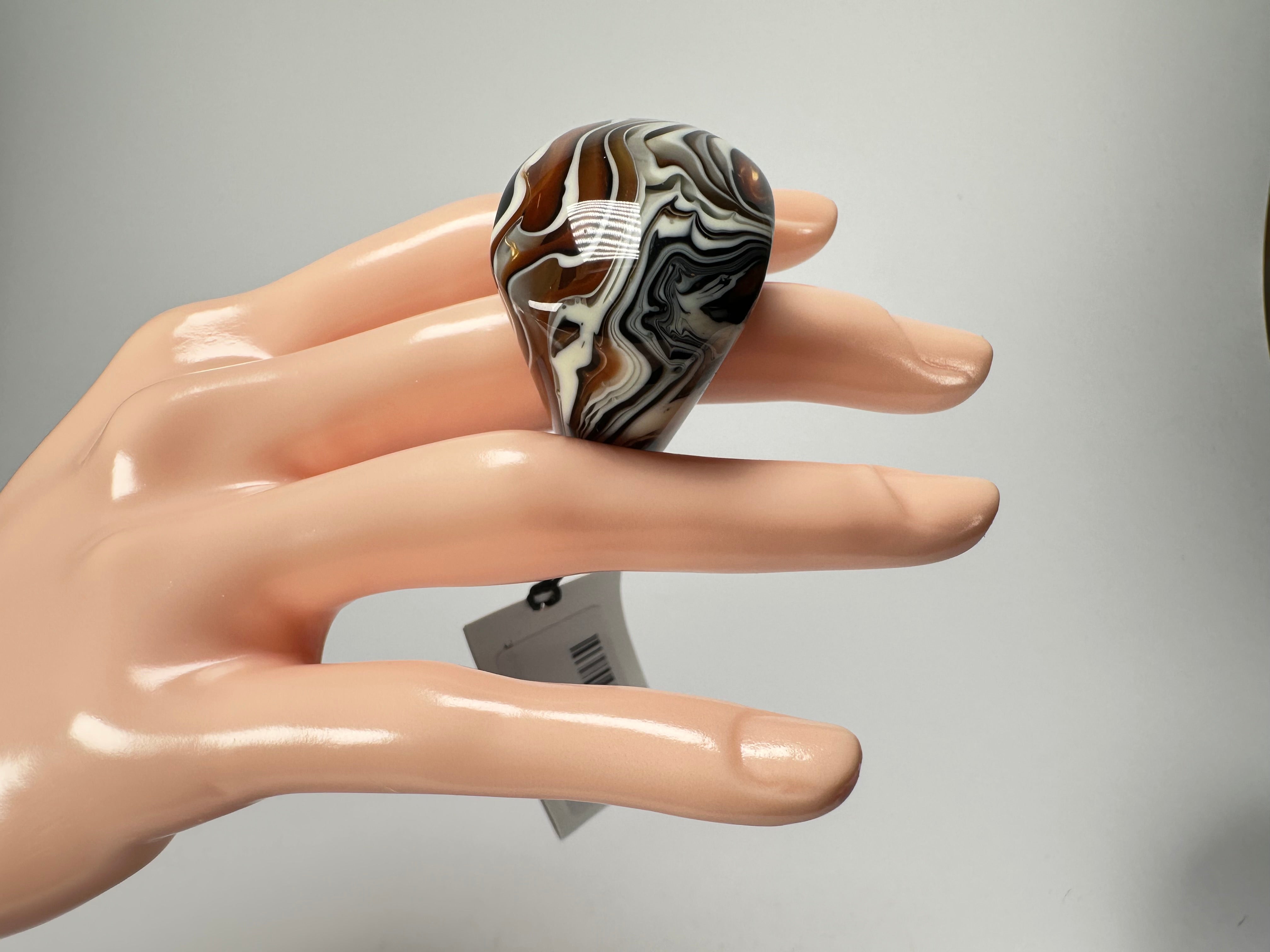 Sobral - Carmelo "Mares" Resin Ring ( 005417 ) - Size UK Q / US 8