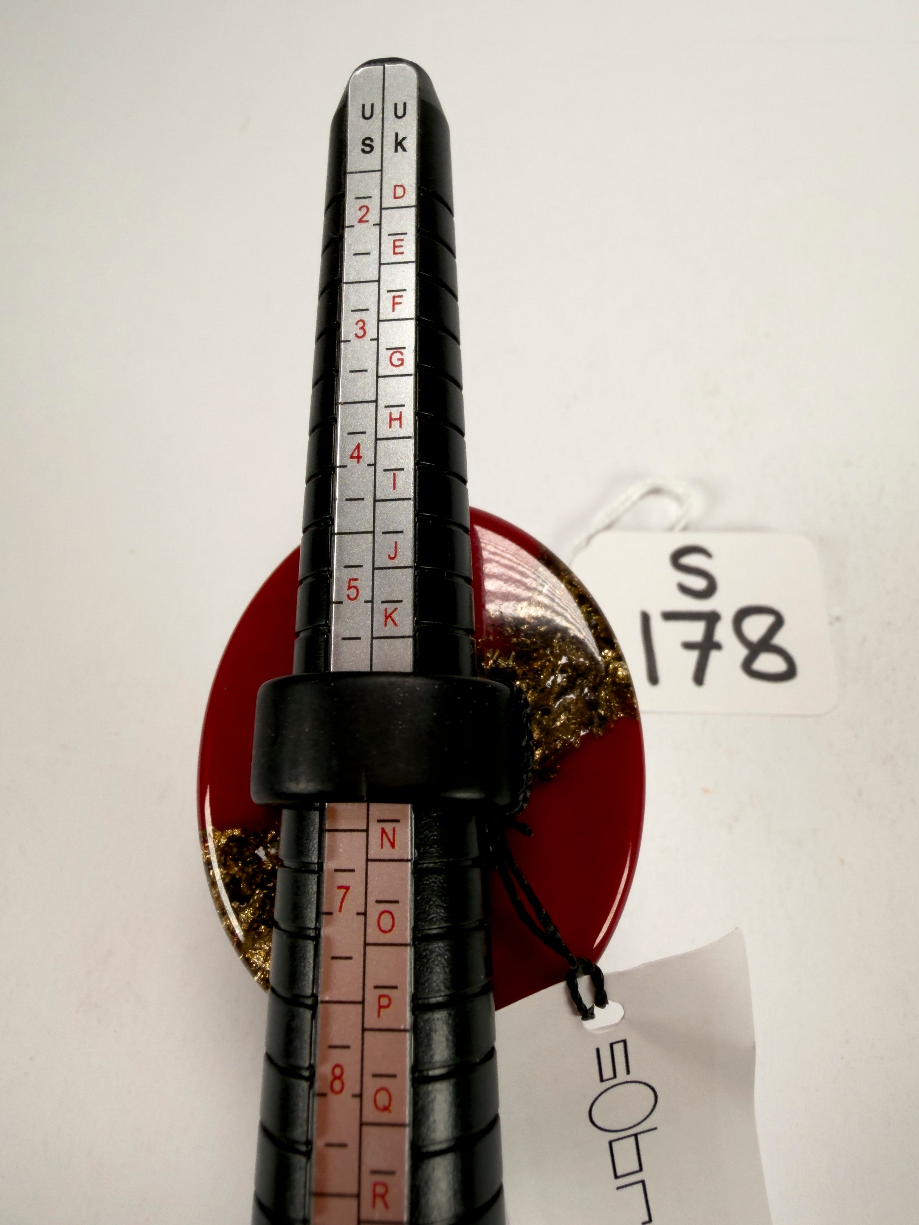 Sobral - Metalique "Munique" Orlando Red Resin Ring ( 005145 ) - Size UK M / US 6