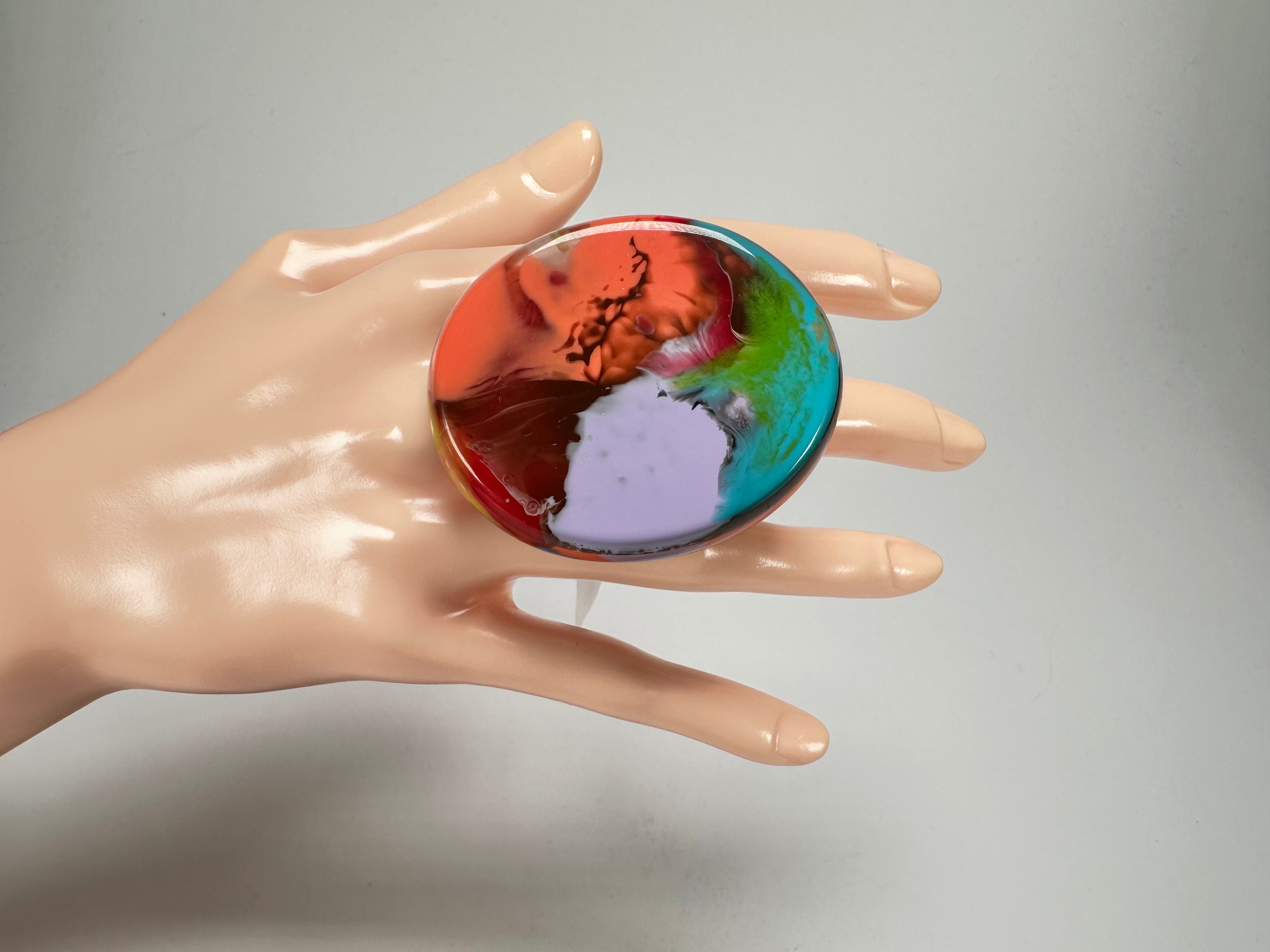 Sobral - Multi-Colour "Munique" K.Polido Resin Ring ( 005145 ) - Size UK S / US 9